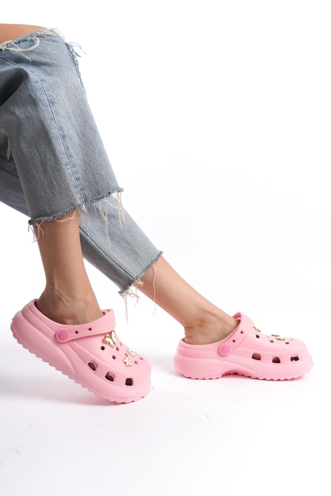 Crocs Tokalı Terlik Pembe