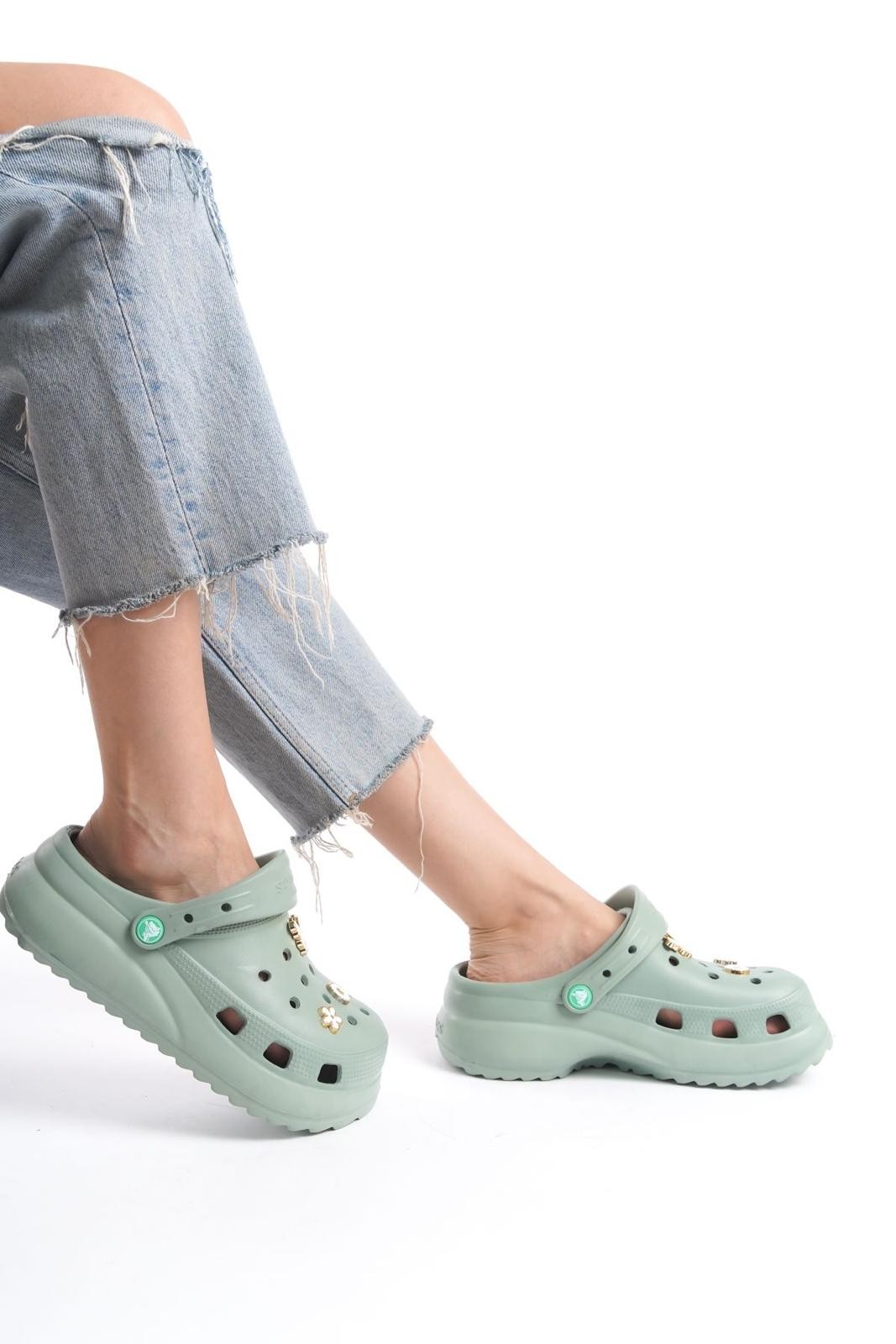 Crocs Tokalı Terlik Yeşil