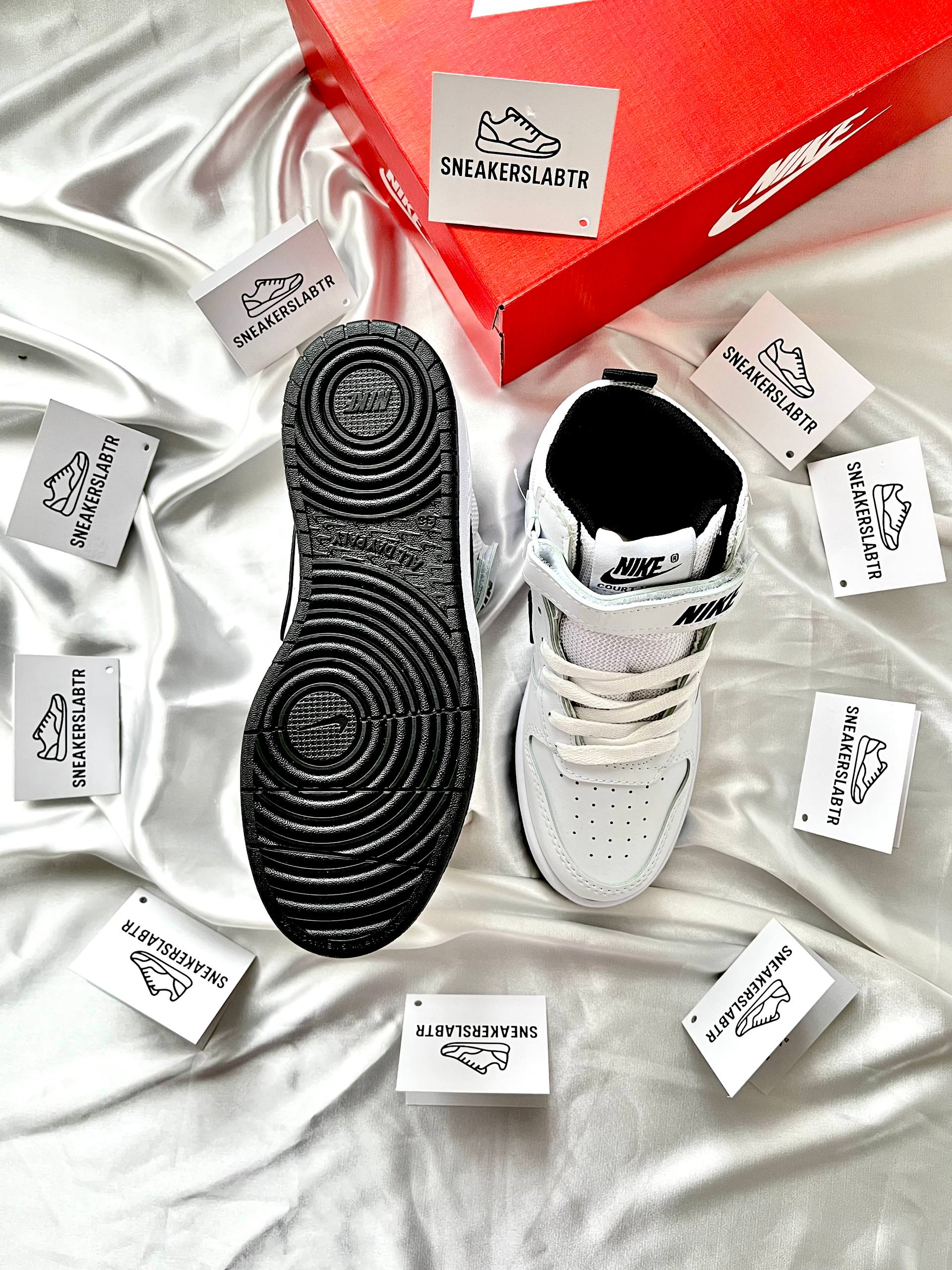 Nike Court Bot Siyah-Beyaz 