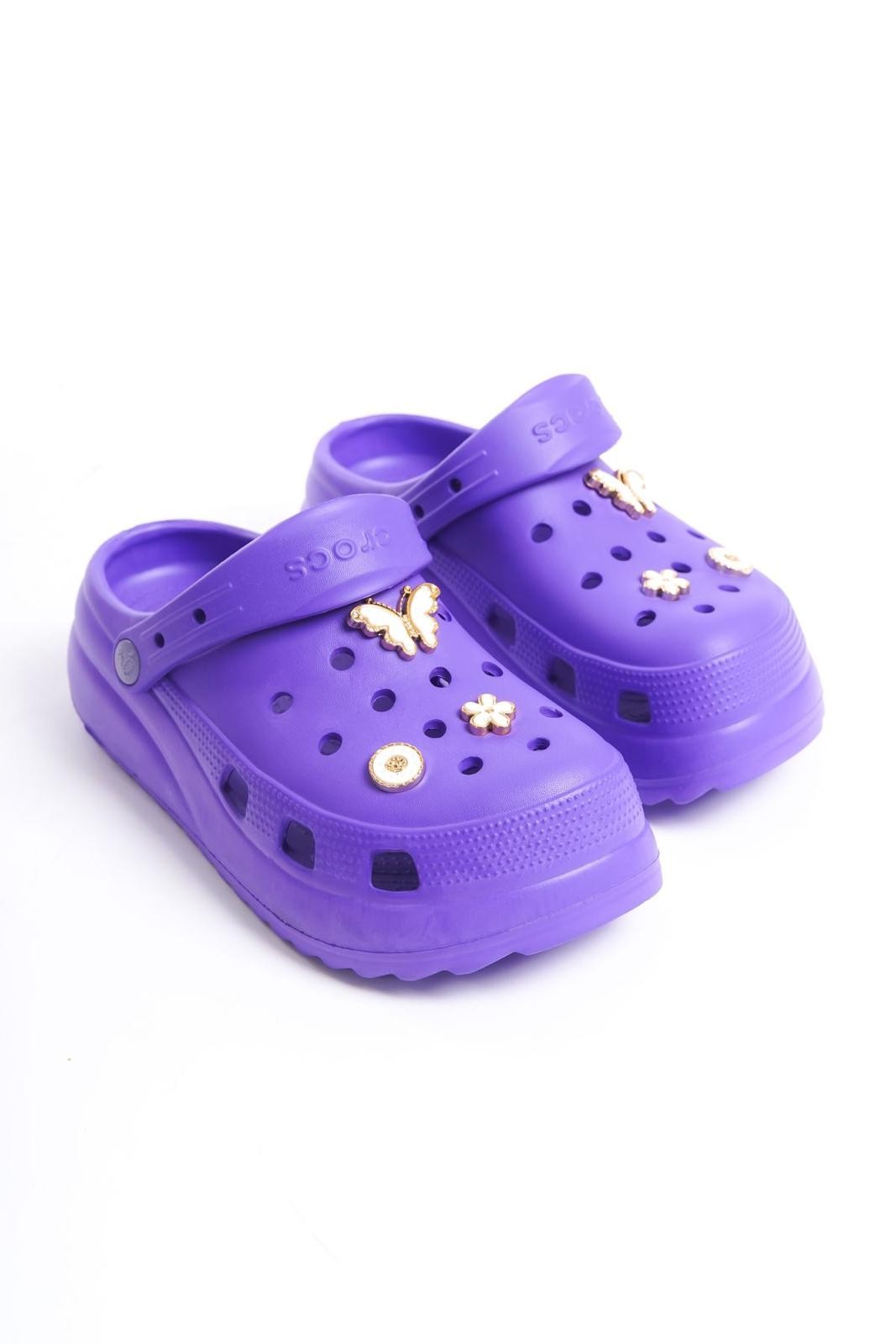 Crocs Tokalı Terlik Mor