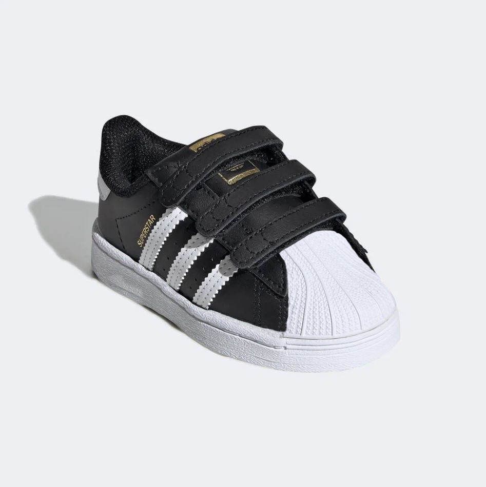 Adidas SuperStar Siyah Beyaz Cırtlı Çocuk