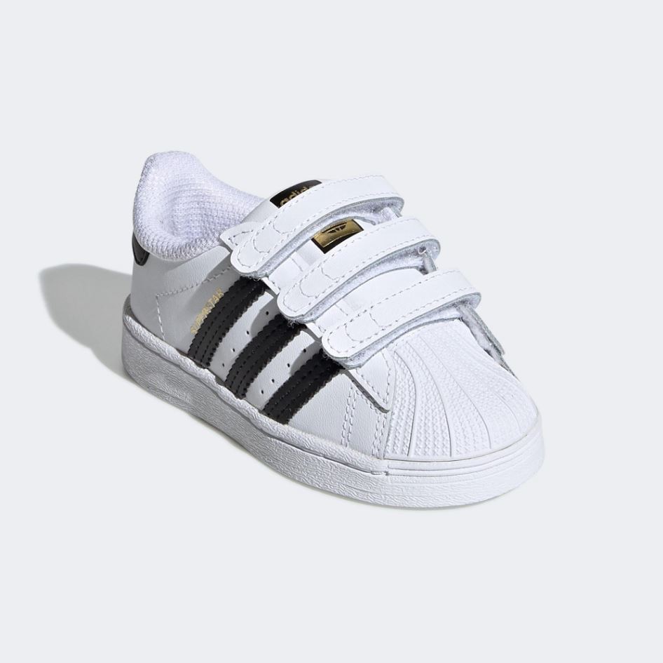 Adidas SuperStar Beyaz Siyah Cırtlı Çocuk