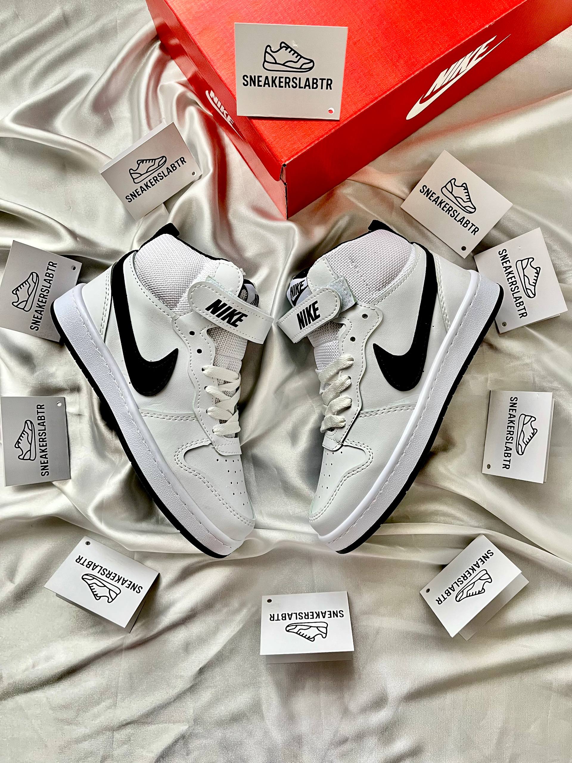 Nike Court Bot Siyah-Beyaz 