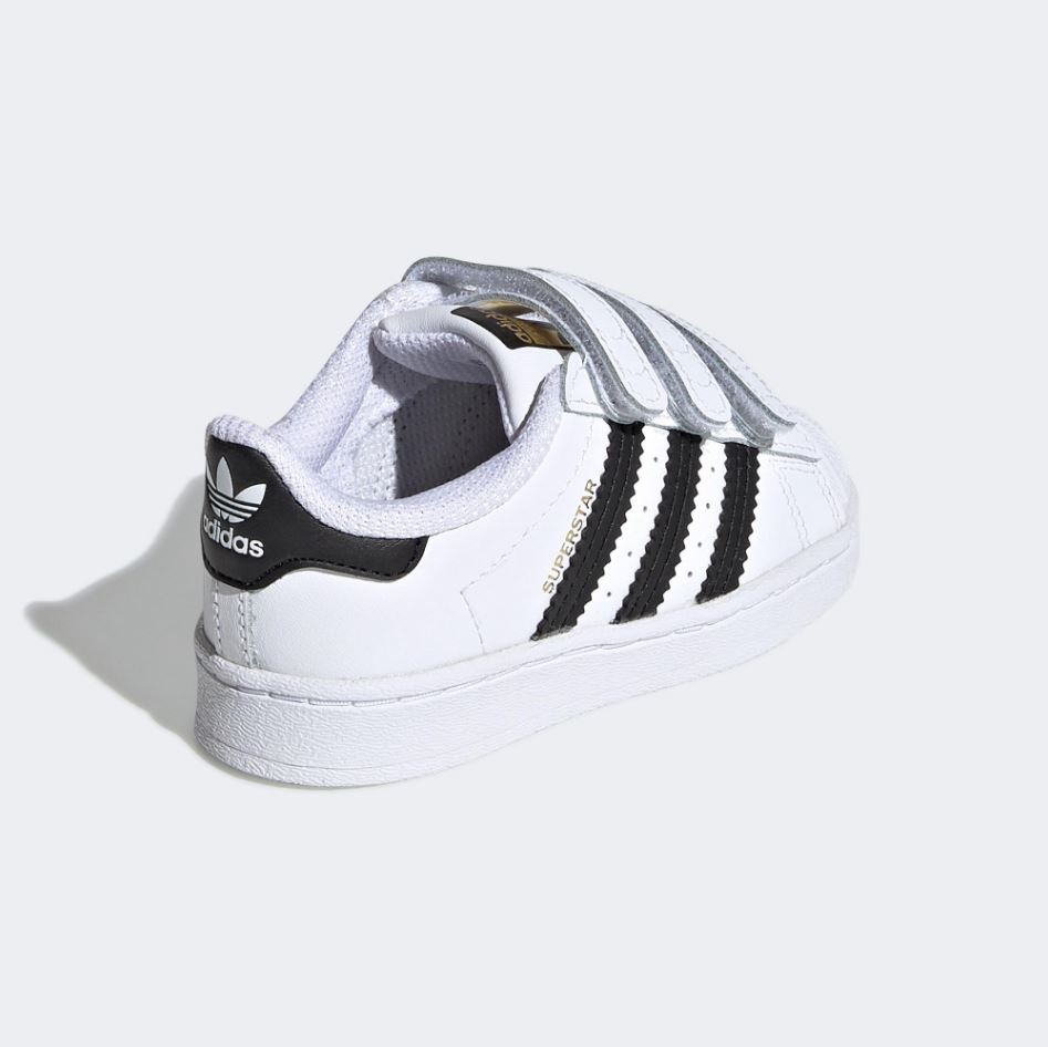 Adidas SuperStar Beyaz Siyah Cırtlı Çocuk