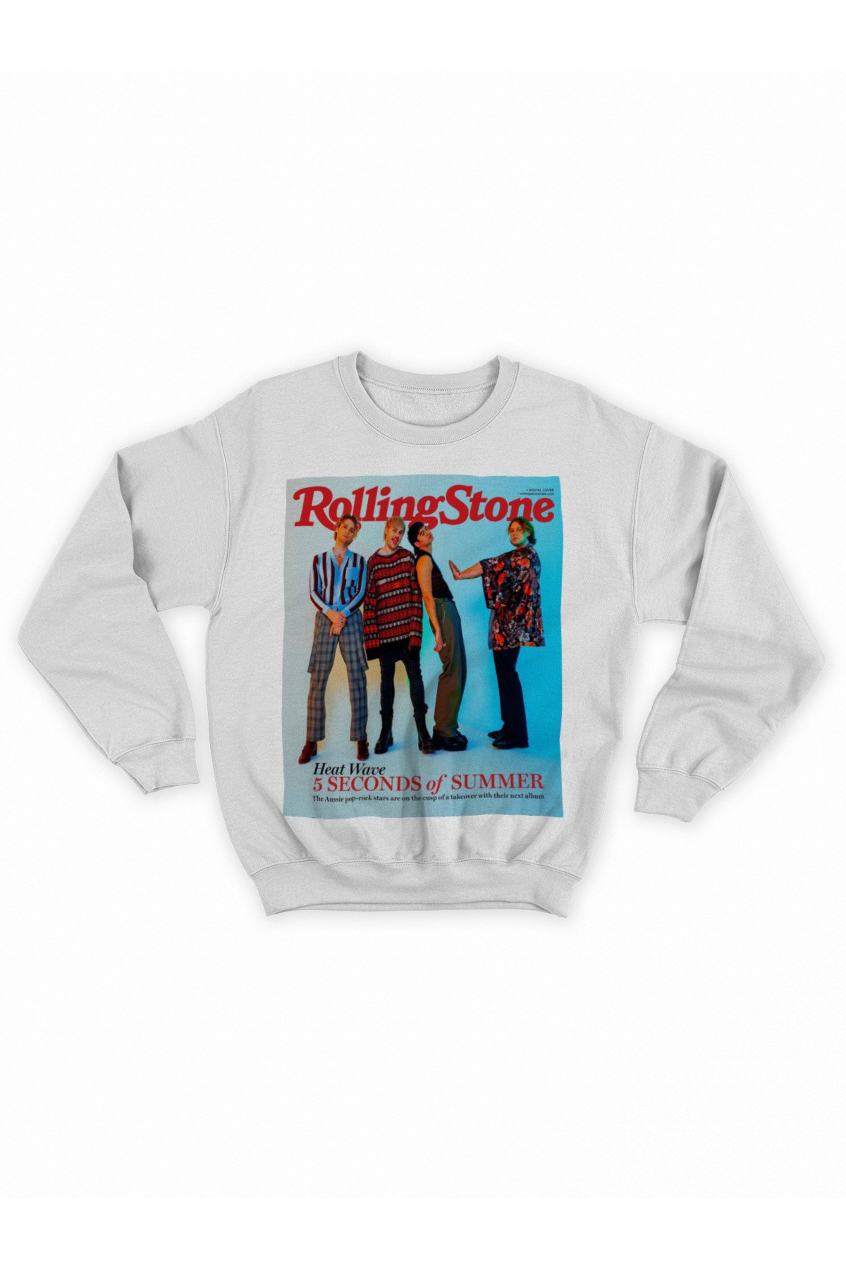 5SOS Rolling Stone Cover Siyah Sweatshirt