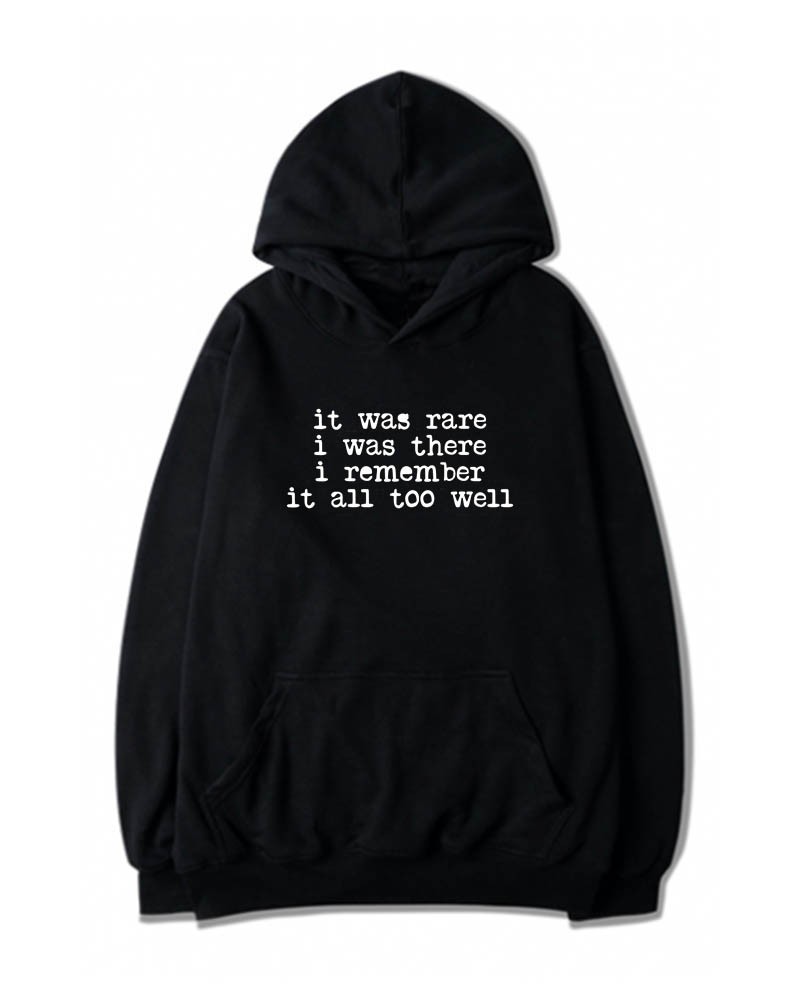 Taylor Swift Red All Too Well Siyah Hoodie