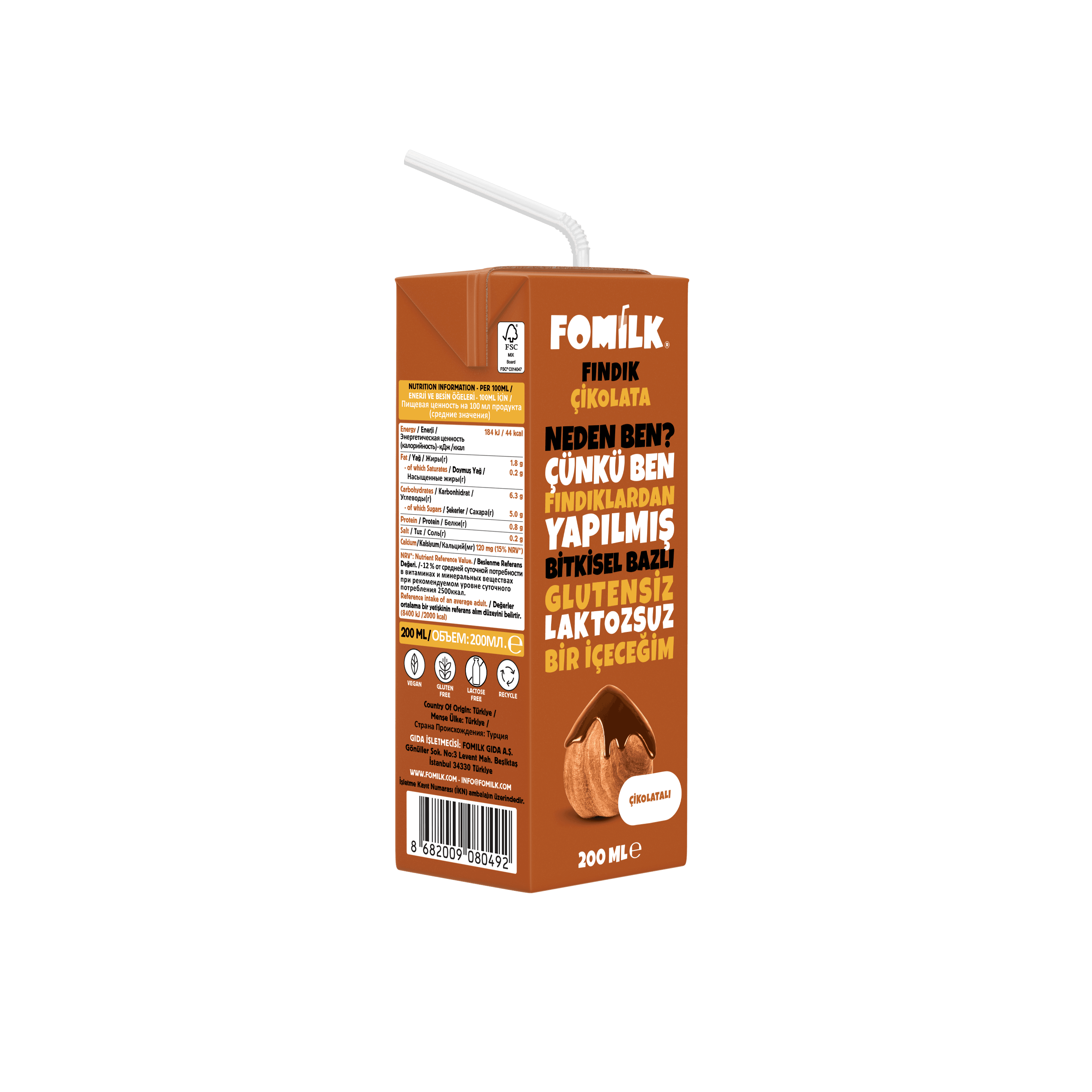 ÇİKOLATALI FINDIK 200 ML