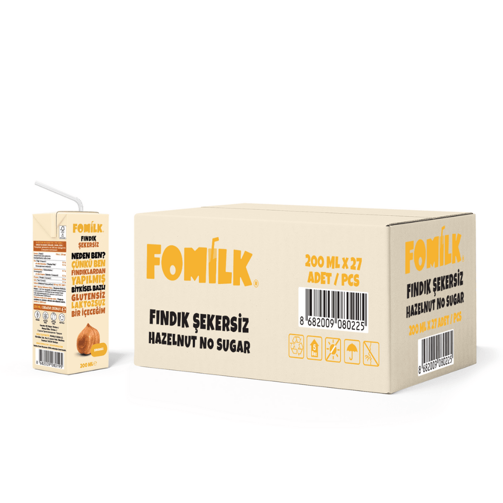 FINDIK ŞEKERSİZ 200 ML X 27 ADET