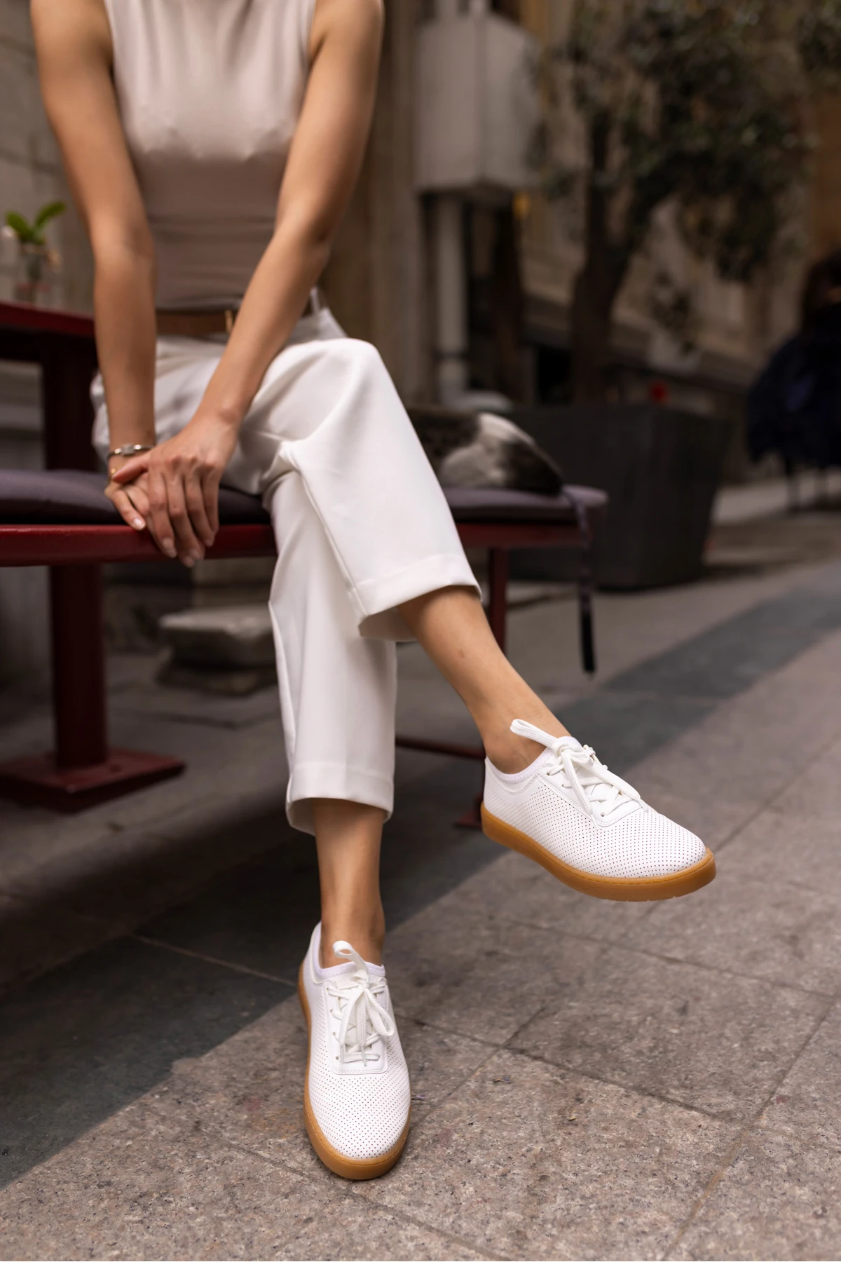 HALLA KADIN BEYAZ ZİMBA DETAY SNEAKER