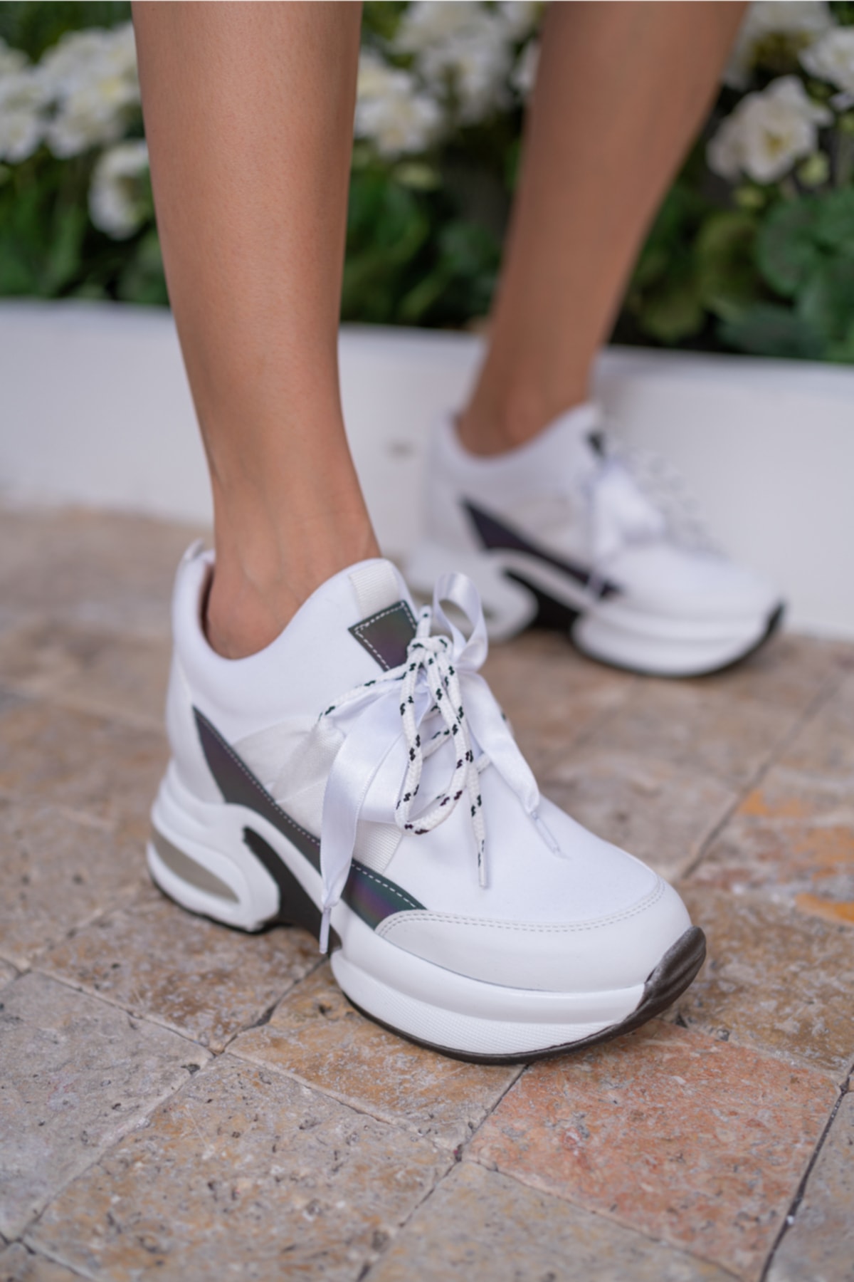 HANNA KADİN GRİ DALGİÇ KUMAŞ DETAY GİZLİ TOPUK SNEAKER