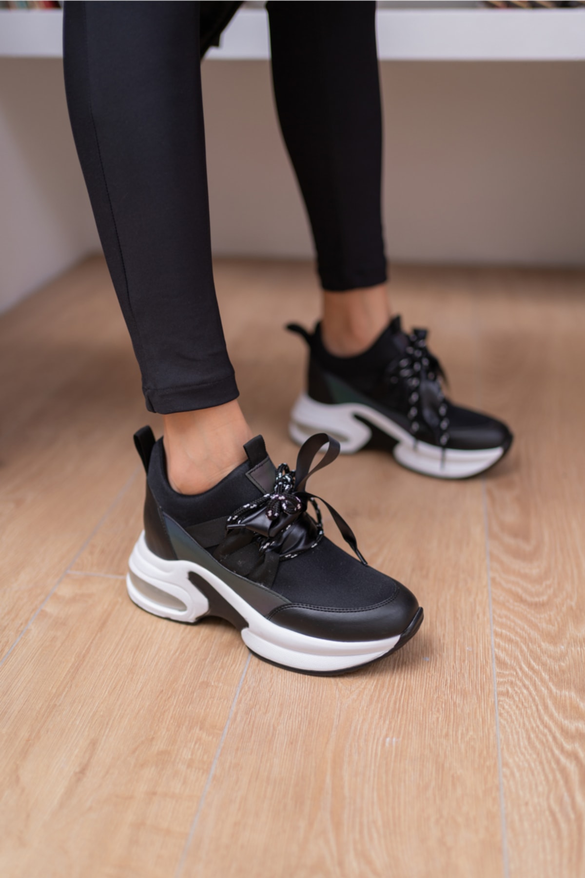 HANNA KADİN GRİ DALGİÇ KUMAŞ DETAY GİZLİ TOPUK SNEAKER