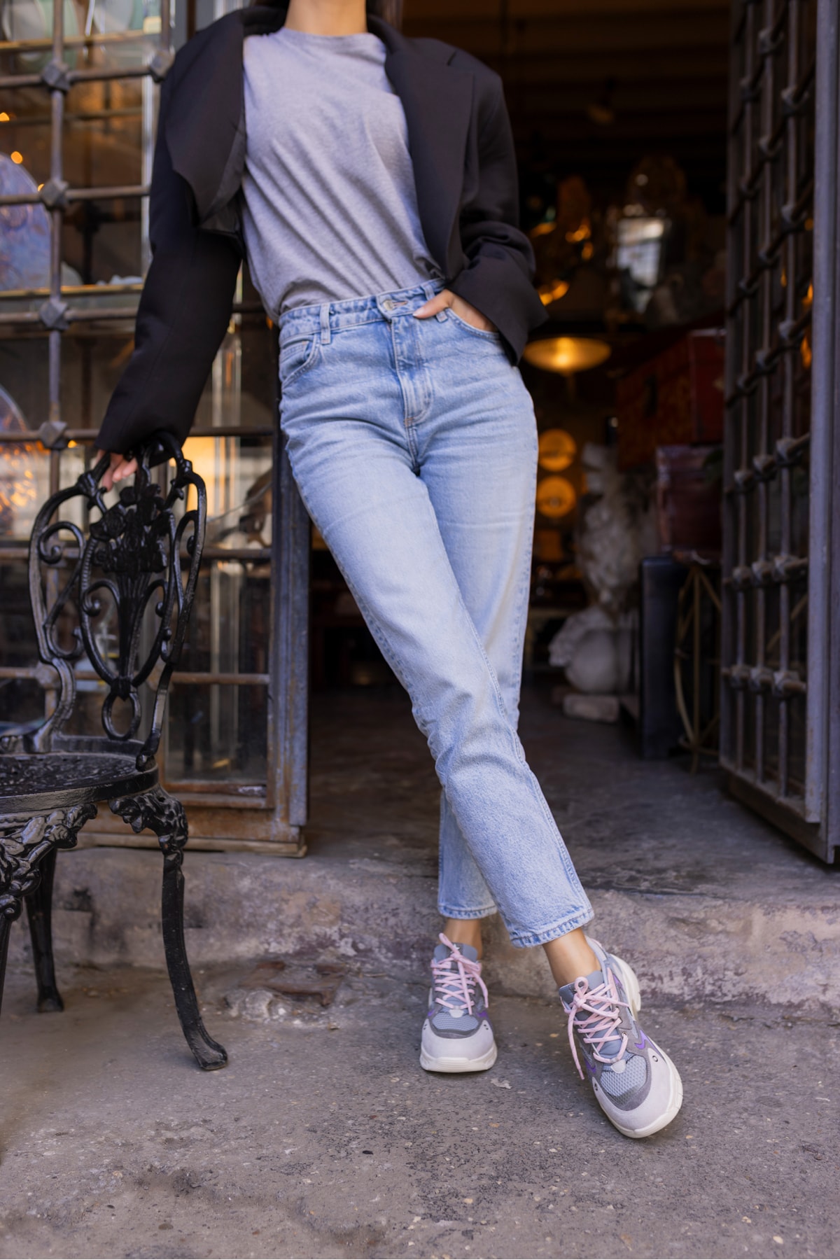 DESİRE KADİN GRİ LİLA GEÇİŞLİ SNEAKER