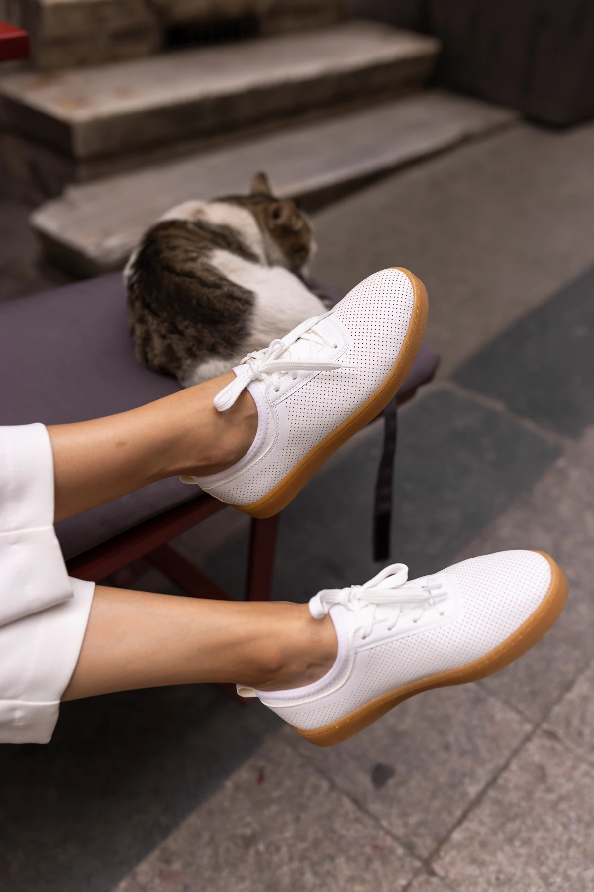 HALLA KADIN BEYAZ ZİMBA DETAY SNEAKER