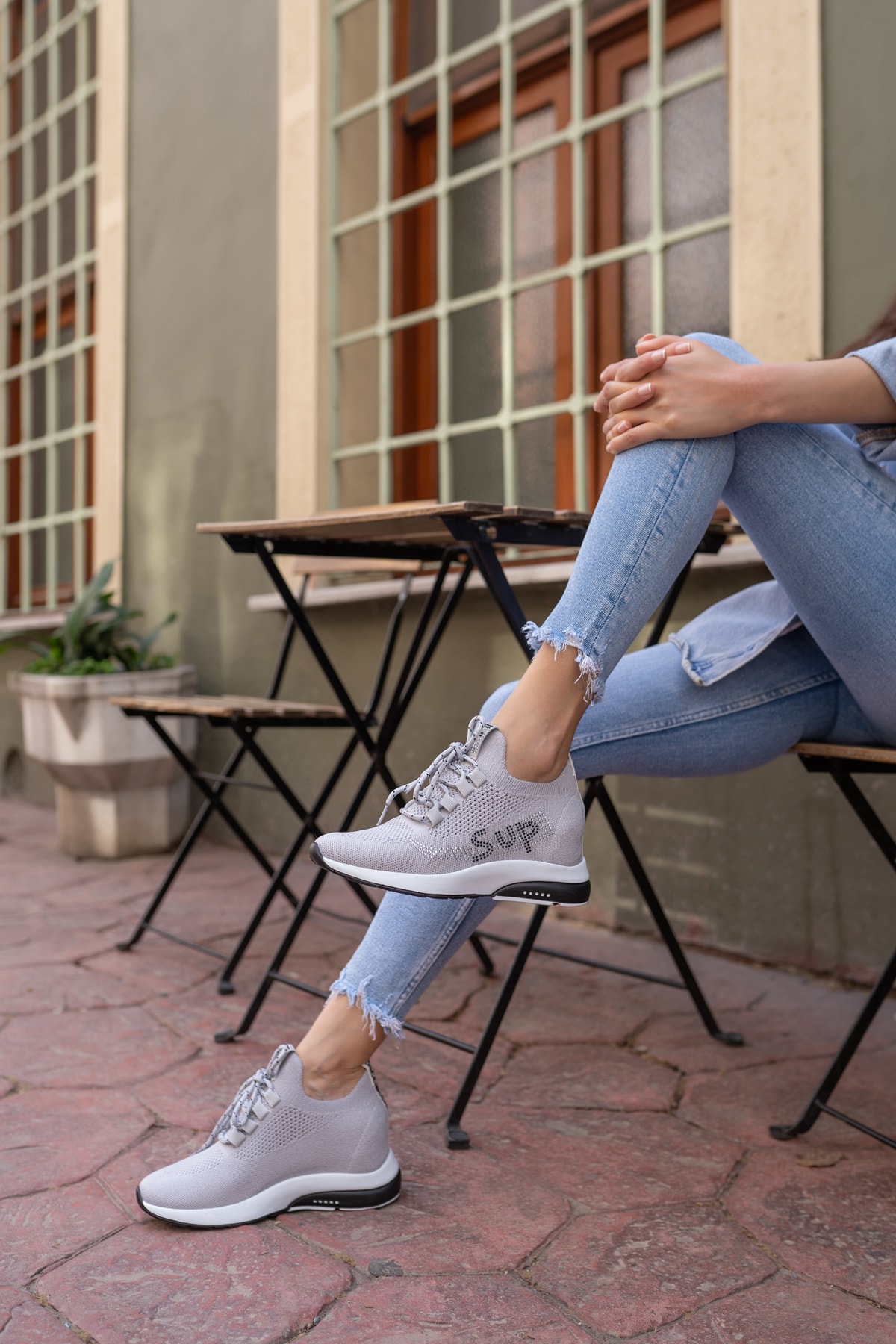 Lovisa Kadin Gri Trıko Sneakers