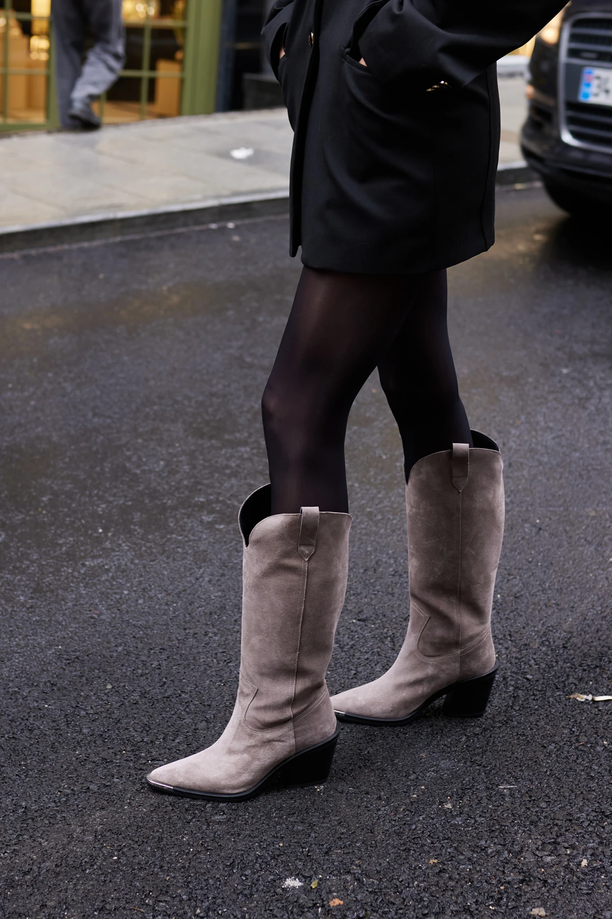 VOLGA KADIN VİZON GERCEK SUET BURUN DEMIRLI ÇİZME