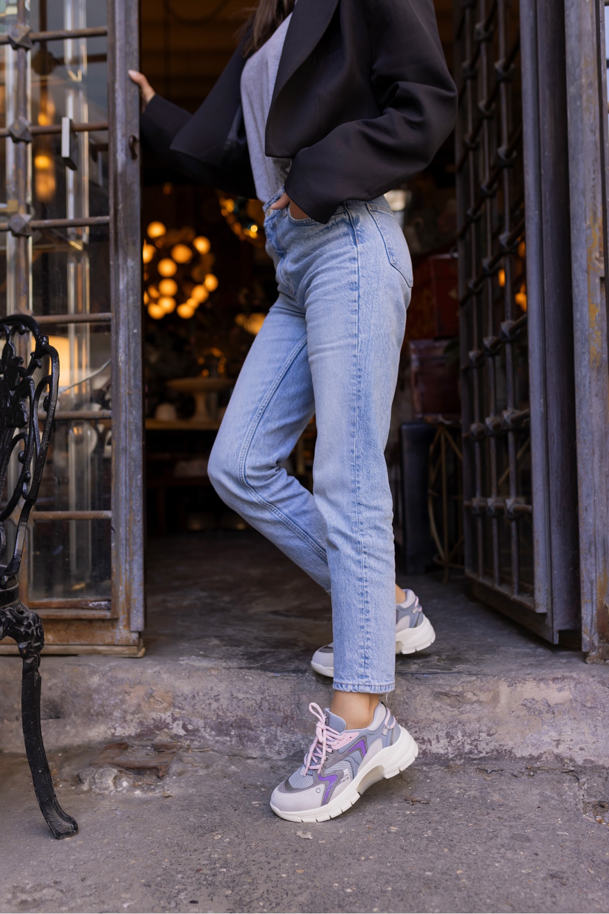 DESİRE KADİN GRİ LİLA GEÇİŞLİ SNEAKER