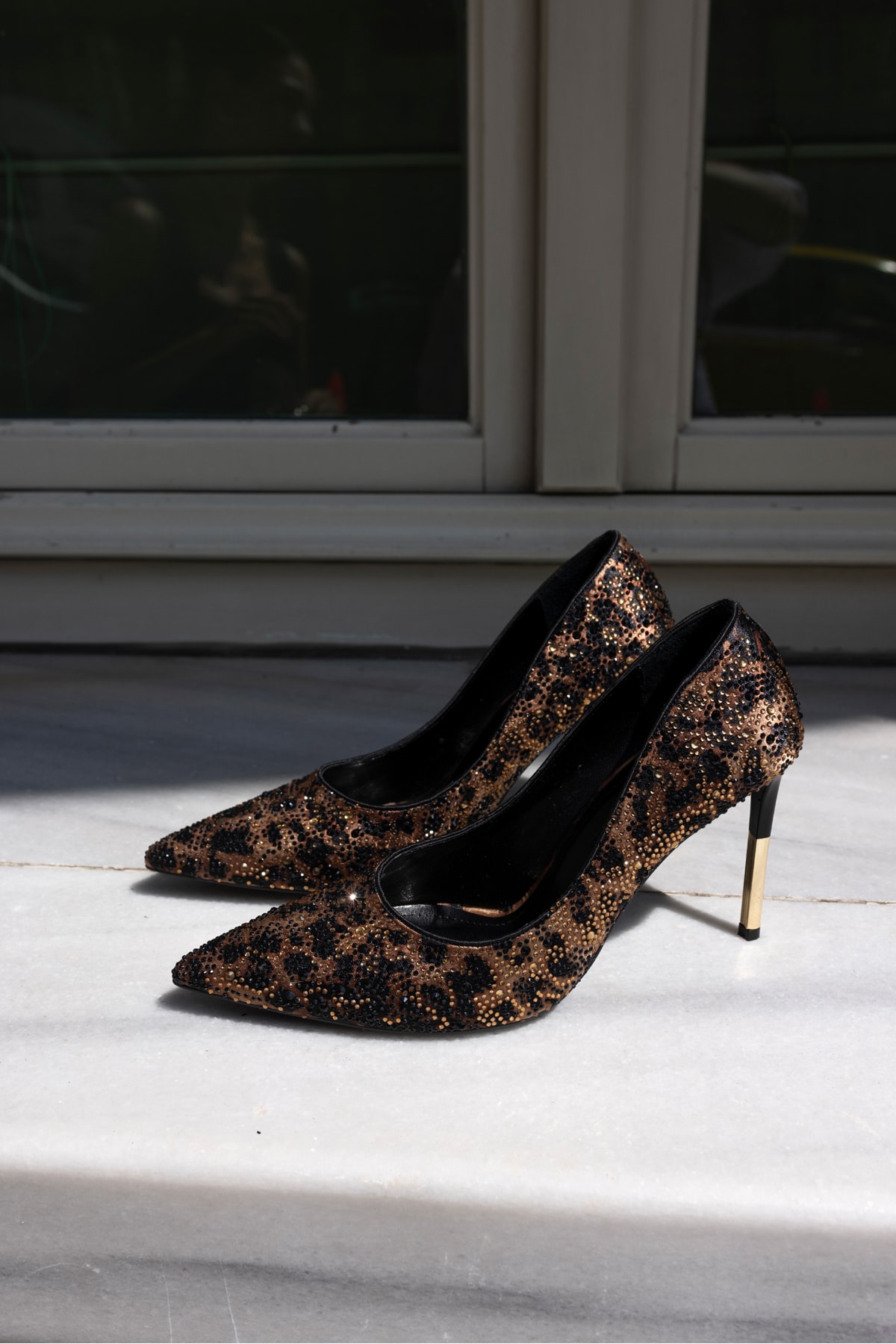 DİMARYA KADIN LEOAPAR DİZAYN TAŞ STILETTO