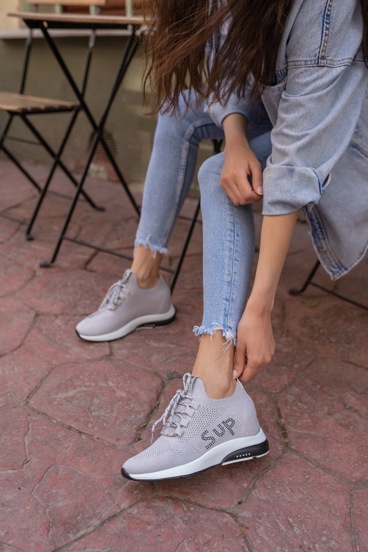 Lovisa Kadin Gri Trıko Sneakers