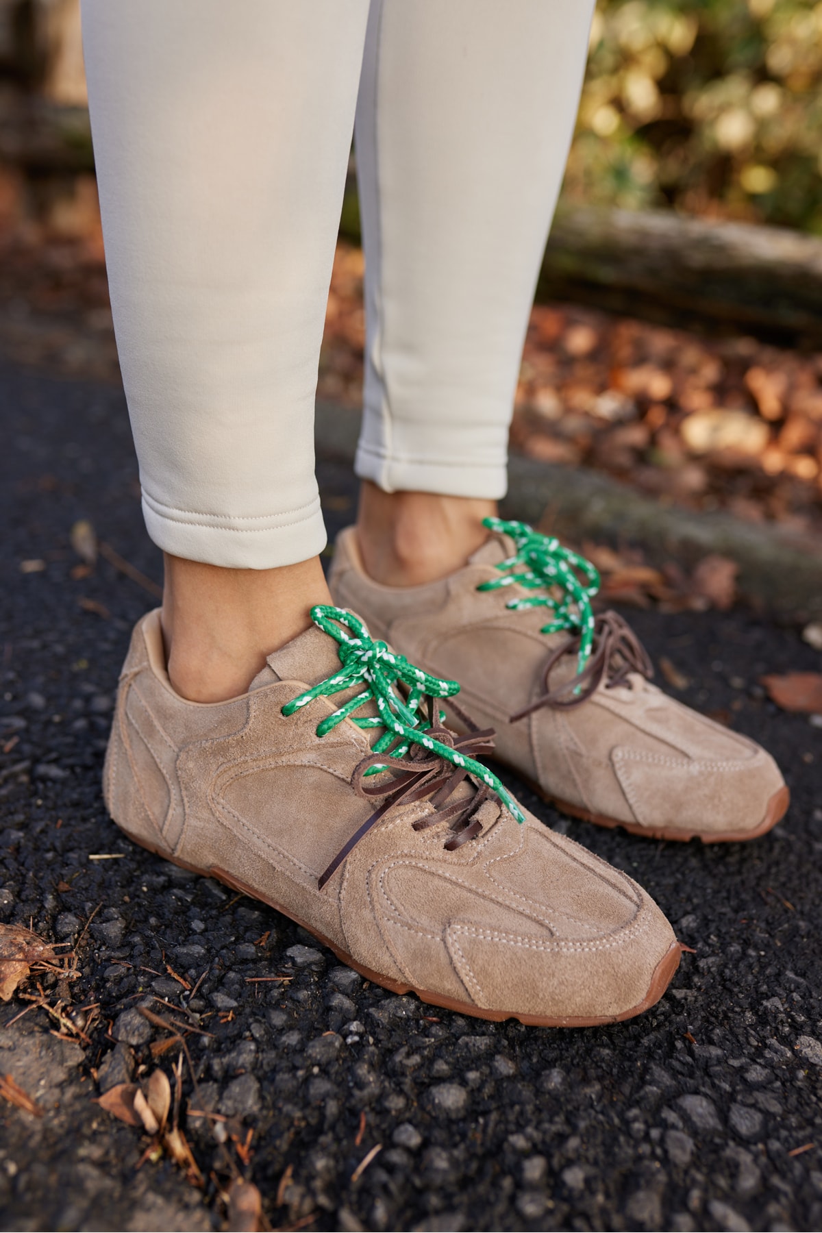 GARCİA KADIN BEJ GERCEK SUET ÇİFT BAGCIKLI SNEAKER