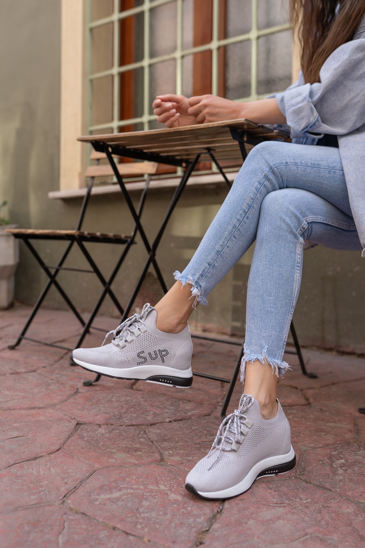 Lovisa Kadin Gri Trıko Sneakers
