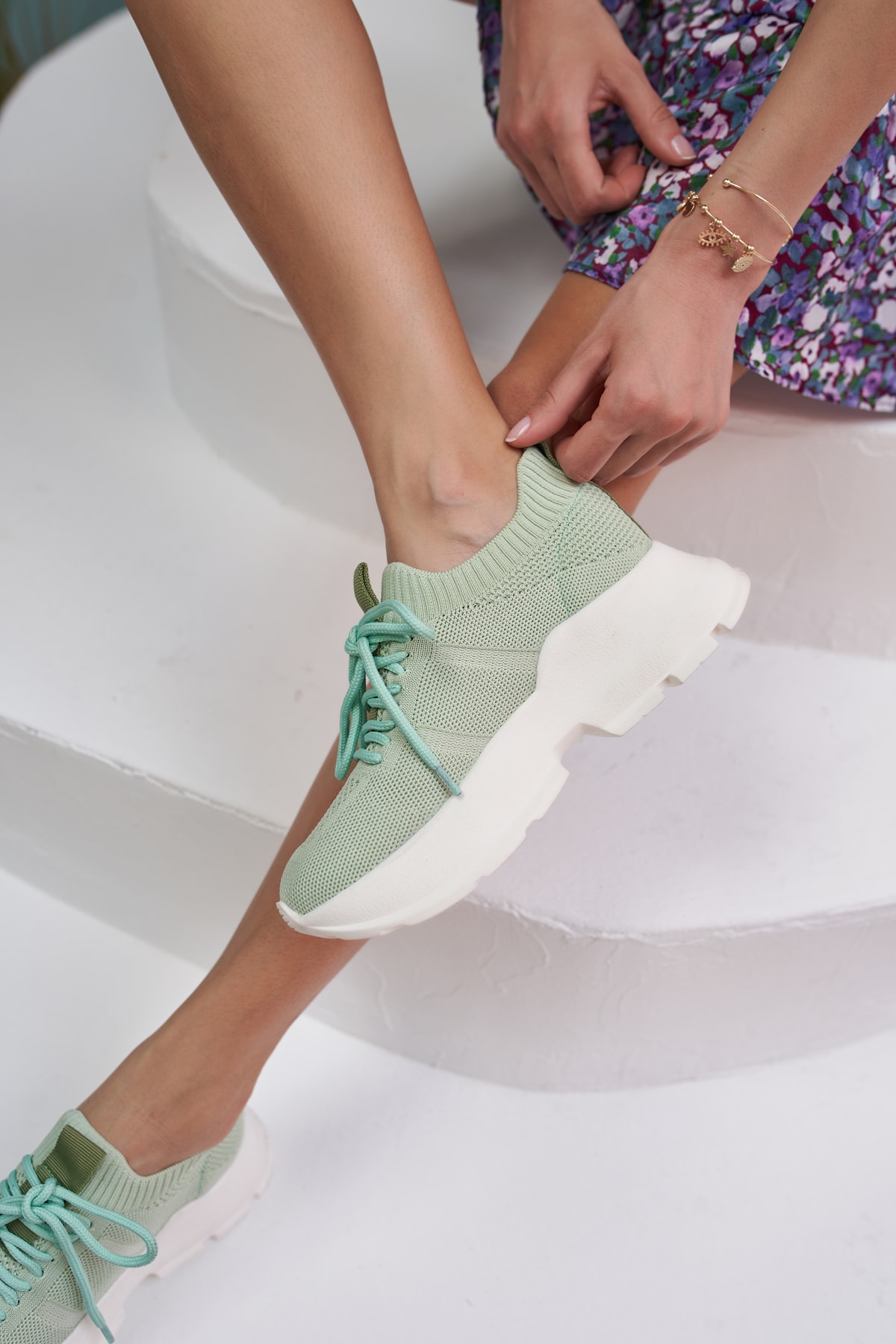 Giulla Kadın Yeşil Trıko Sneakers