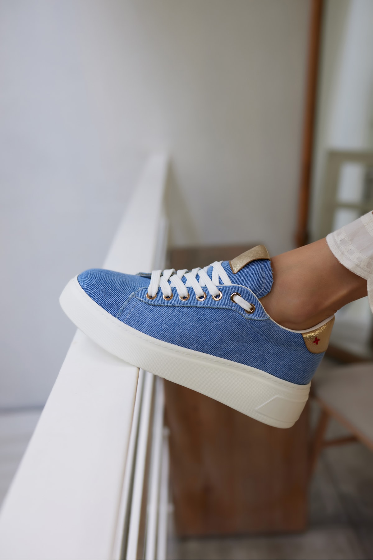 BİLİNG KADIN KOT MAVİ BAGCIKLI SNEAKER