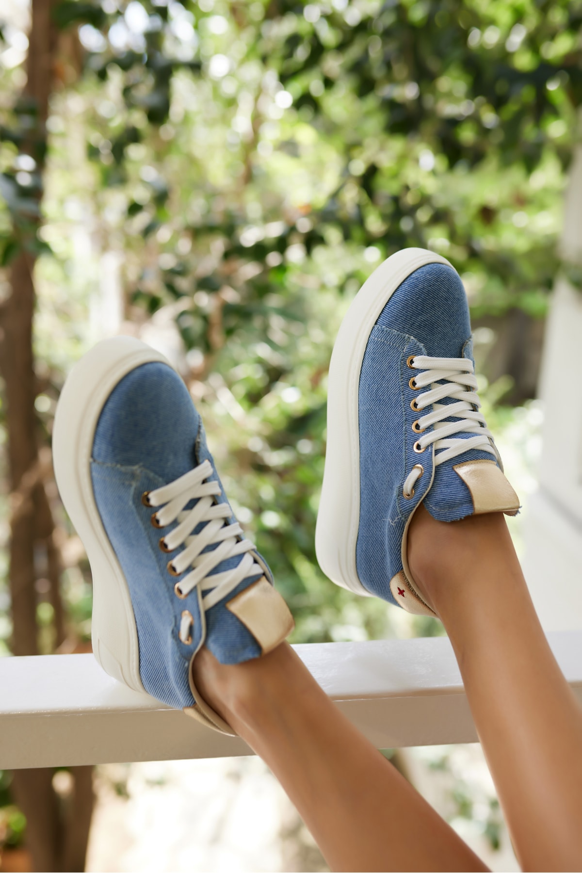 BİLİNG KADIN KOT MAVİ BAGCIKLI SNEAKER