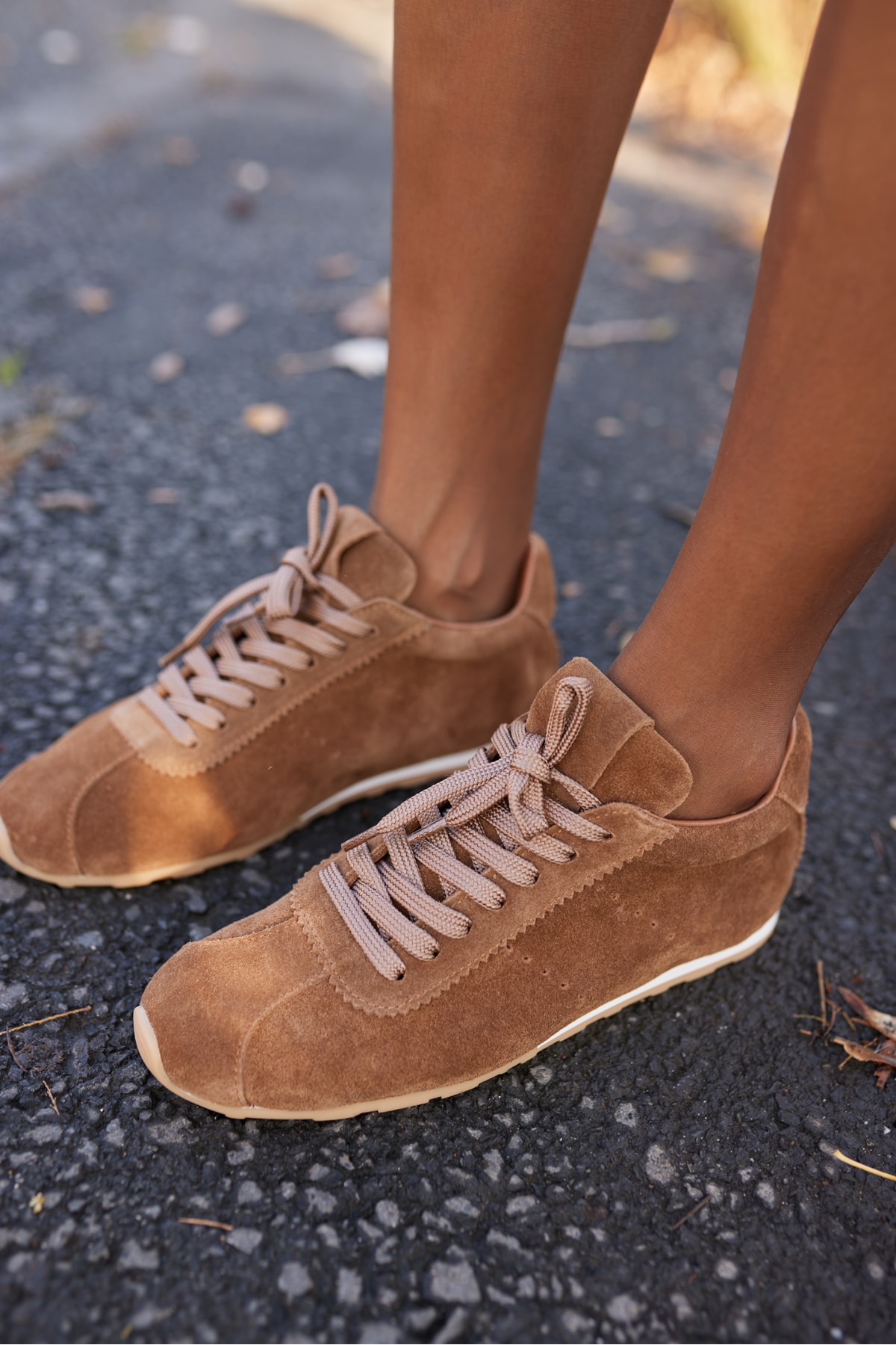 BOSETTİ KADİN SİYAH GERCEK SUET SNEAKER AYAKKABİ