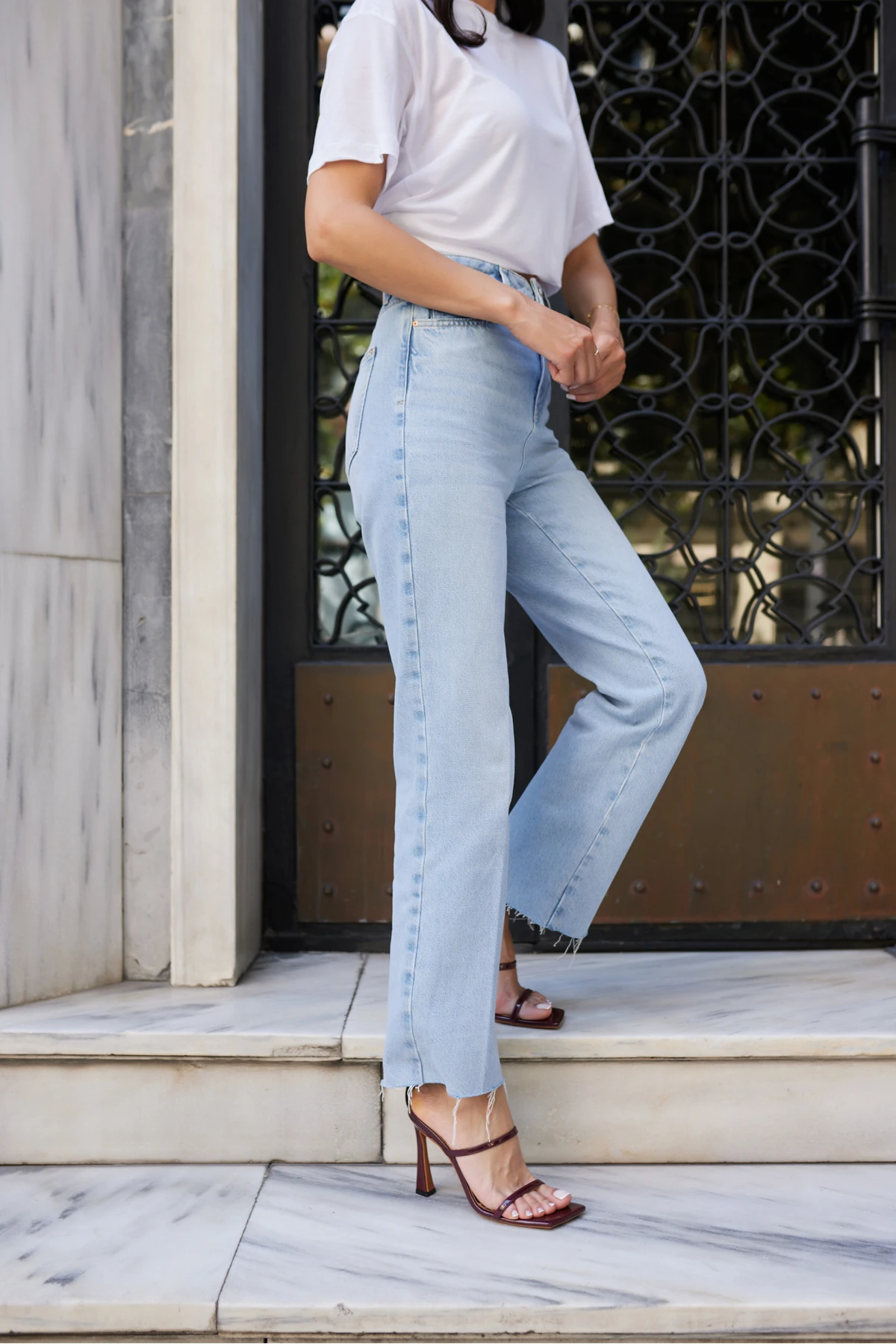 CORDELİ KADIN BORDO RUGAN TEK BANT TOPUKLU SANDALET