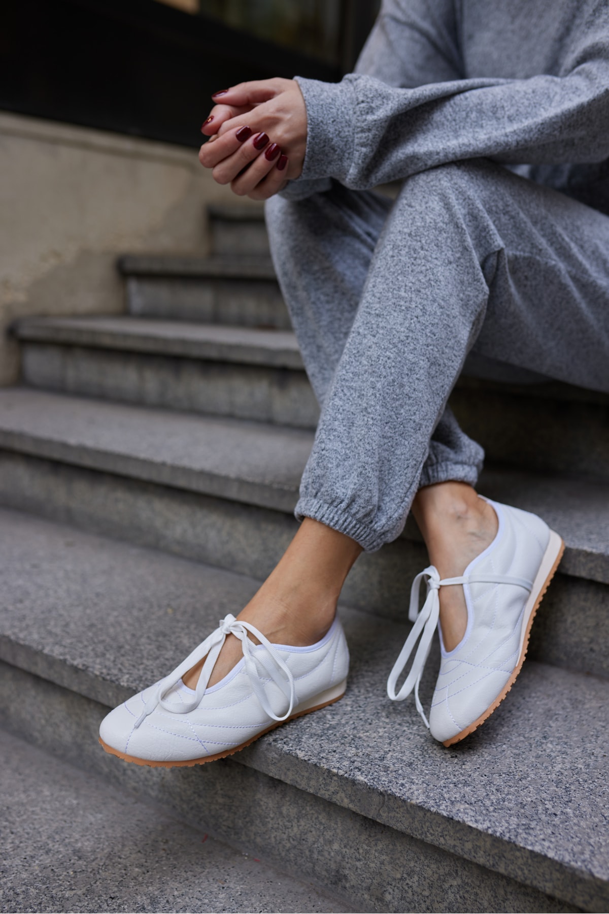 NAMES KADIN BEYAZ BAGCIK DETAY SNEAKER