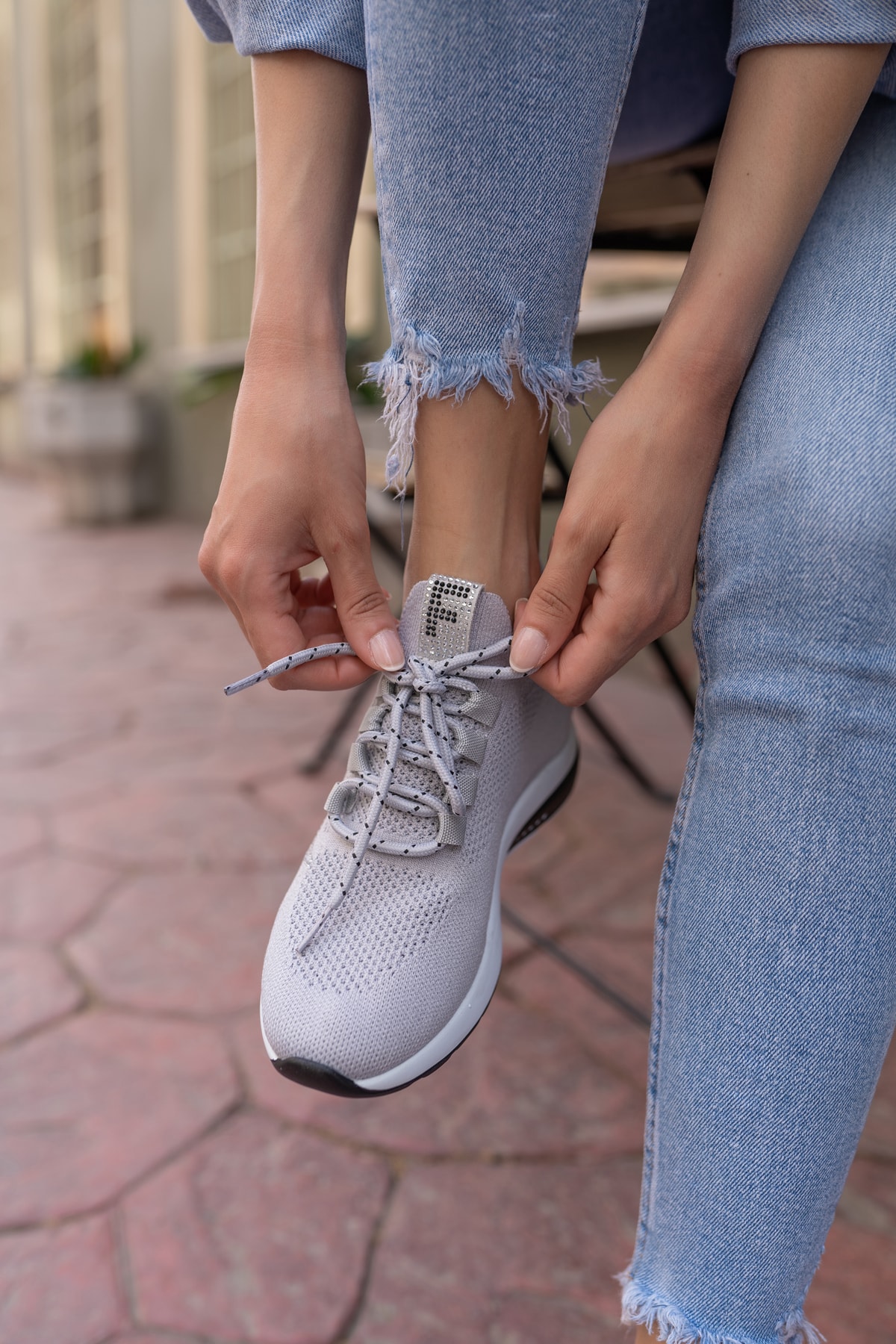 Lovisa Kadin Gri Trıko Sneakers