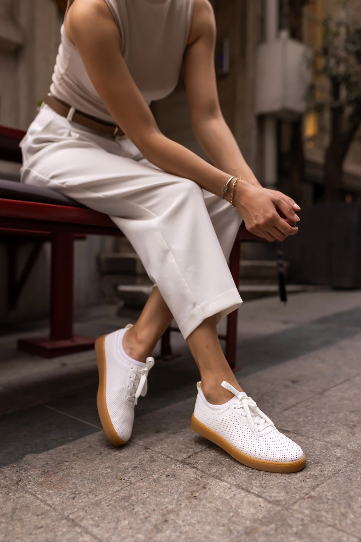 HALLA KADIN BEYAZ ZİMBA DETAY SNEAKER