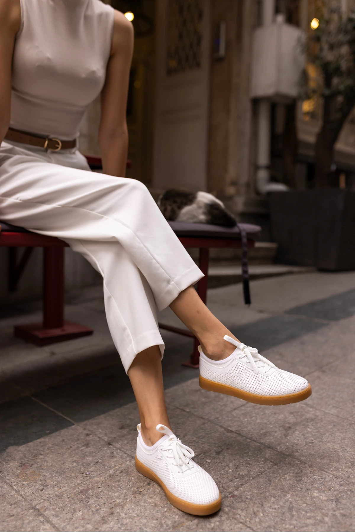 HALLA KADIN BEYAZ ZİMBA DETAY SNEAKER