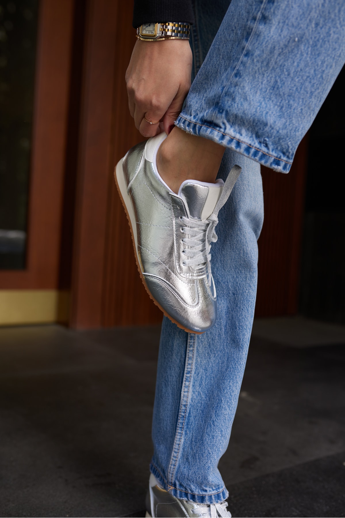TİAGO KADIN GUMUS BAGCIKLI SNEAKER