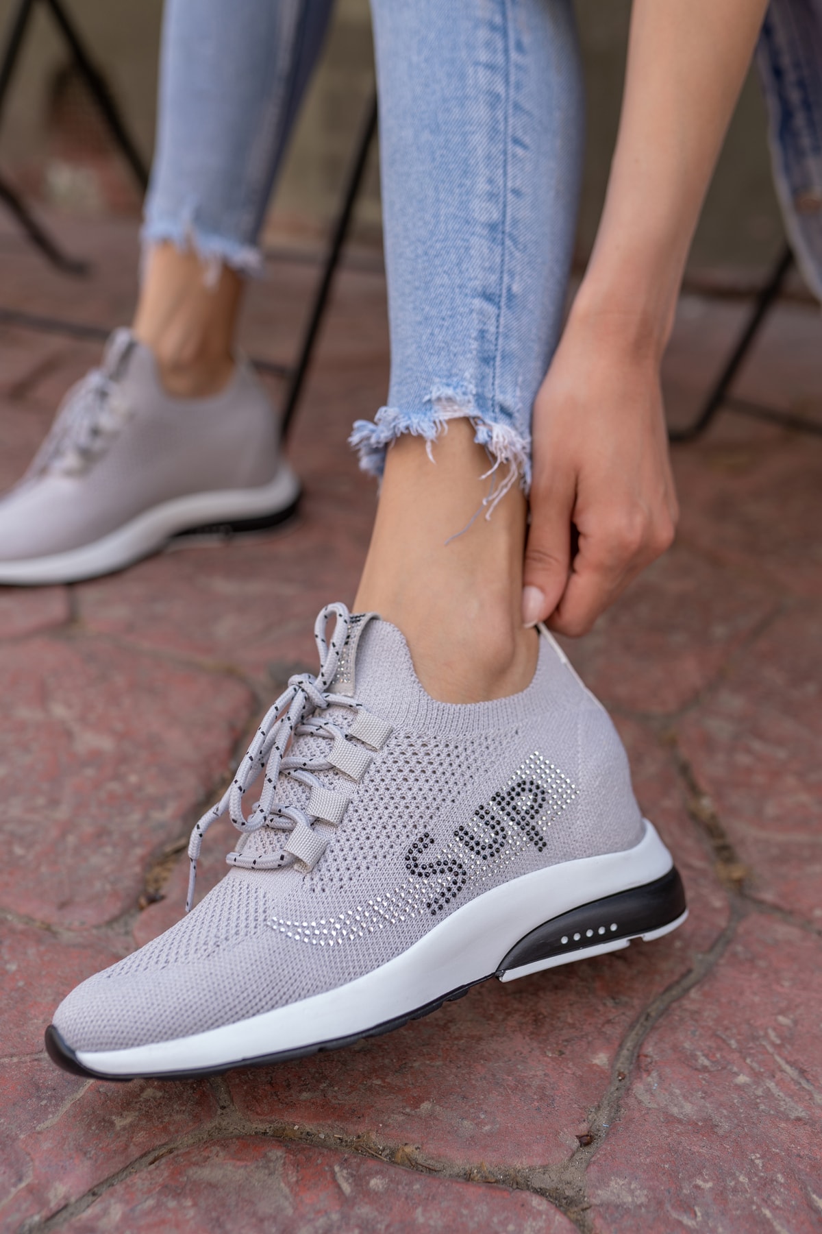 Lovisa Kadin Gri Trıko Sneakers