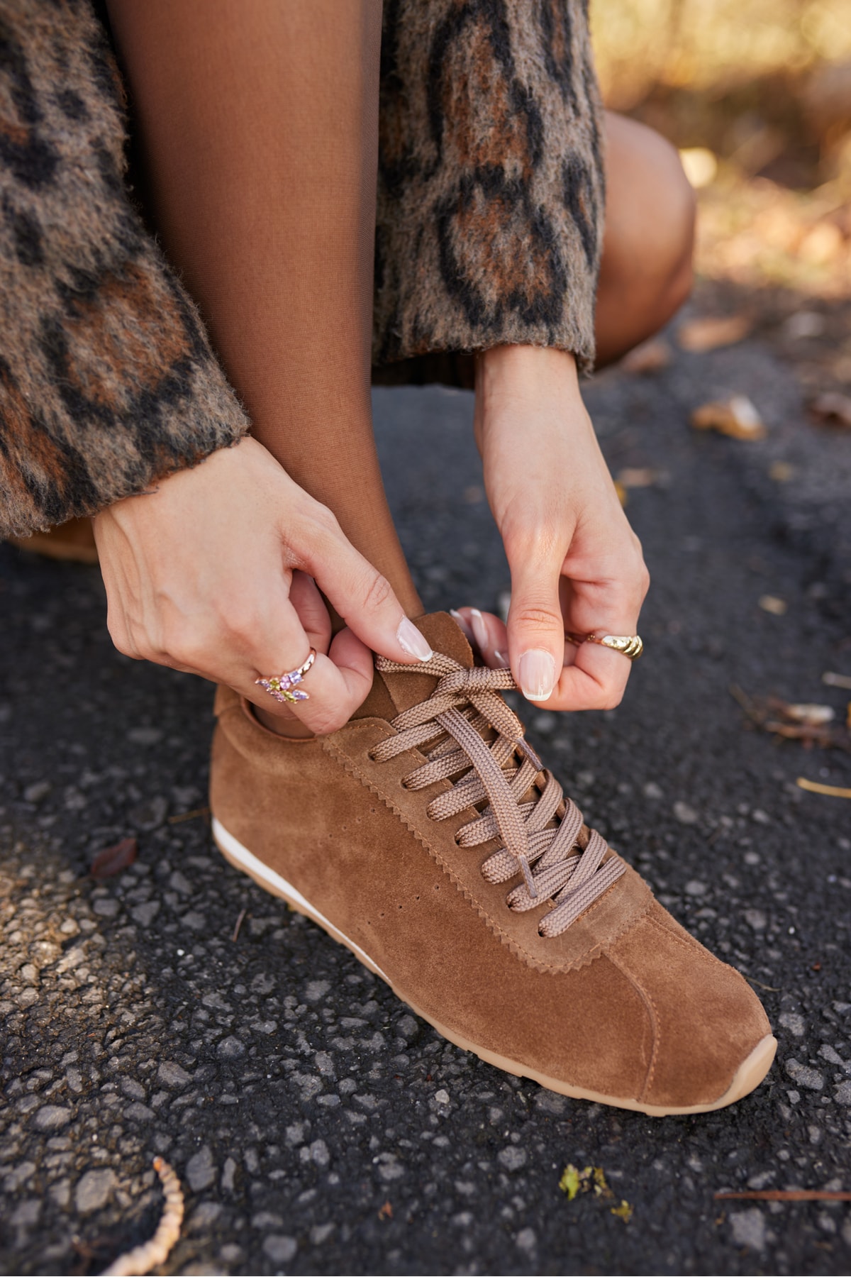 BOSETTİ KADİN SİYAH GERCEK SUET SNEAKER AYAKKABİ