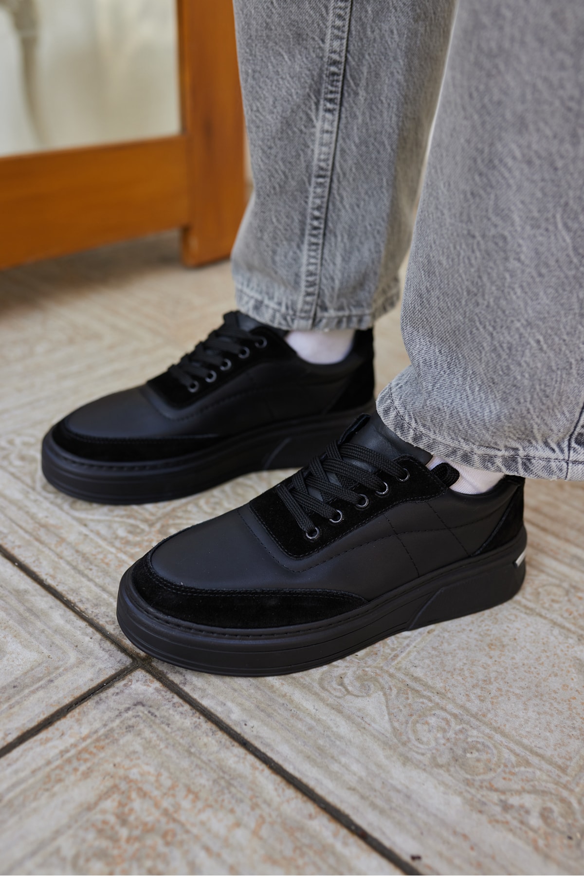 OKİTA KADIN BEYAZ BAGCIKLI GERCEK DERİ SNEAKER