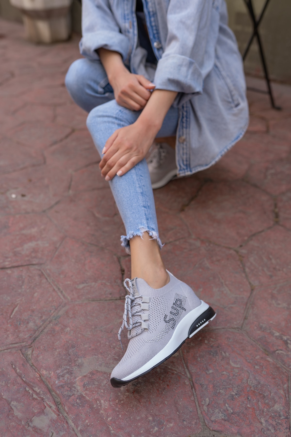 Lovisa Kadin Gri Trıko Sneakers