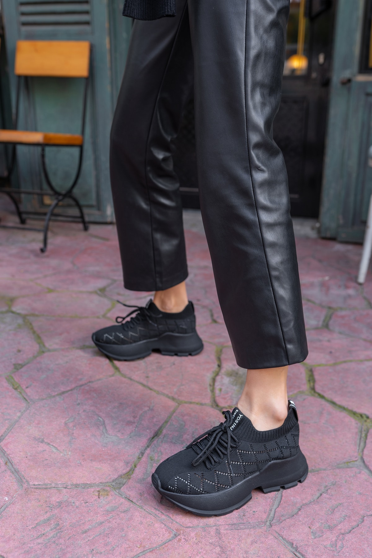 Yannis Kadin Beyaz Triko Sneakers
