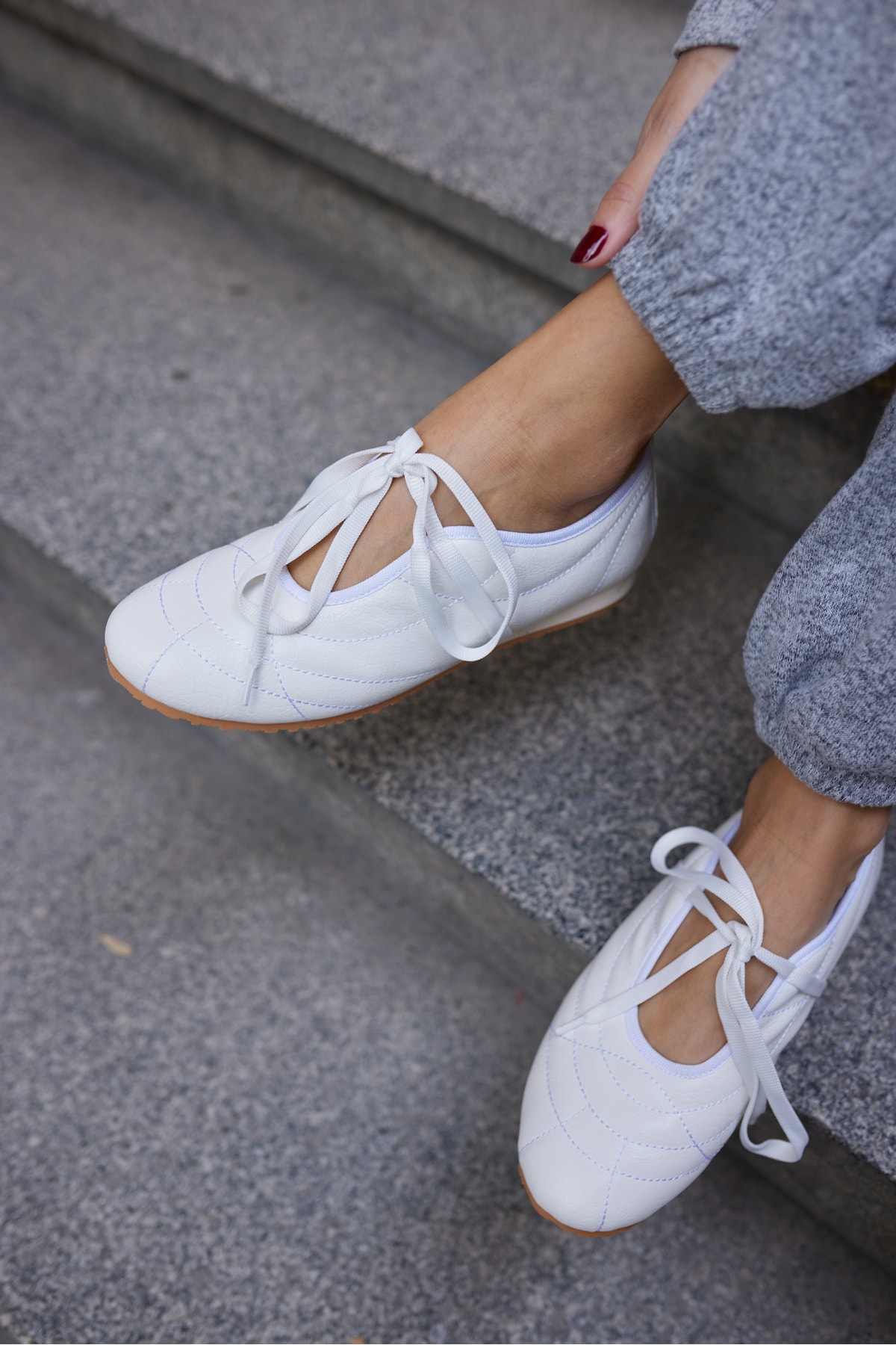 NAMES KADIN BEYAZ BAGCIK DETAY SNEAKER