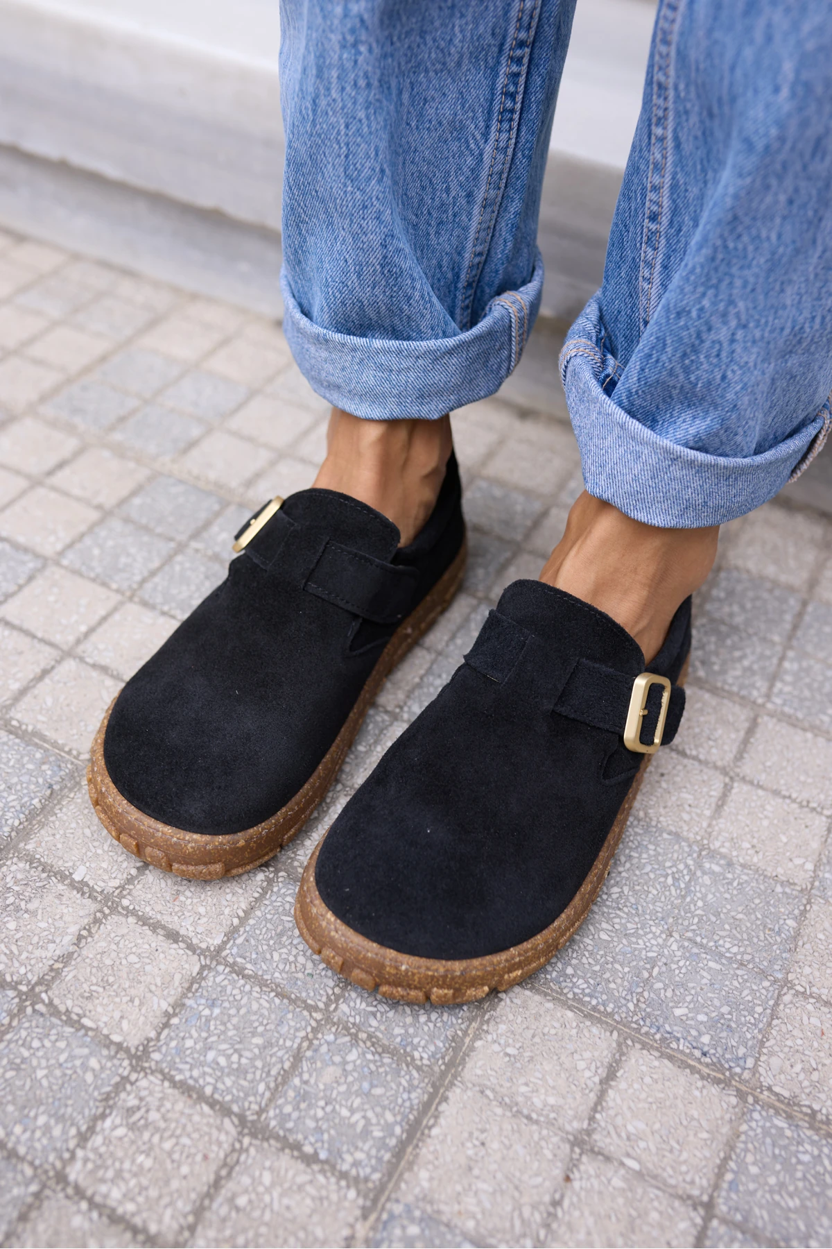 ALESSİ KADİN KAHVE GERCEK SUET LOAFER AYAKKABİ