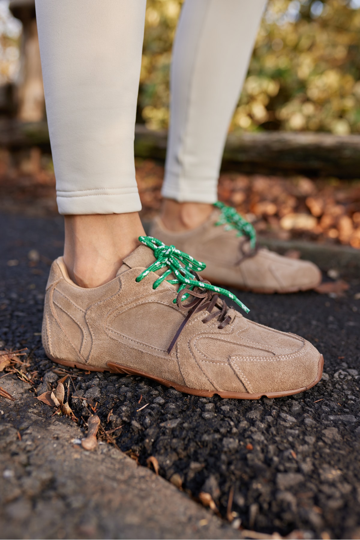 GARCİA KADIN BEJ GERCEK SUET ÇİFT BAGCIKLI SNEAKER