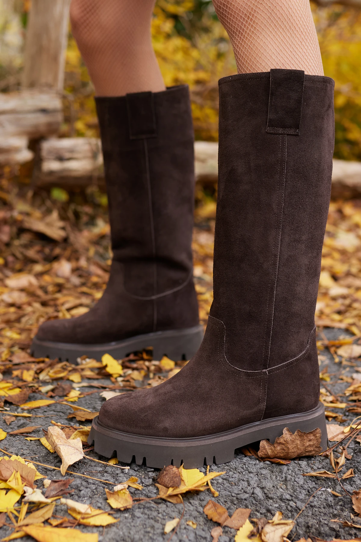 ZELLY KADIN BORDO GERCEK SUET EVA TABAN ÇİZME