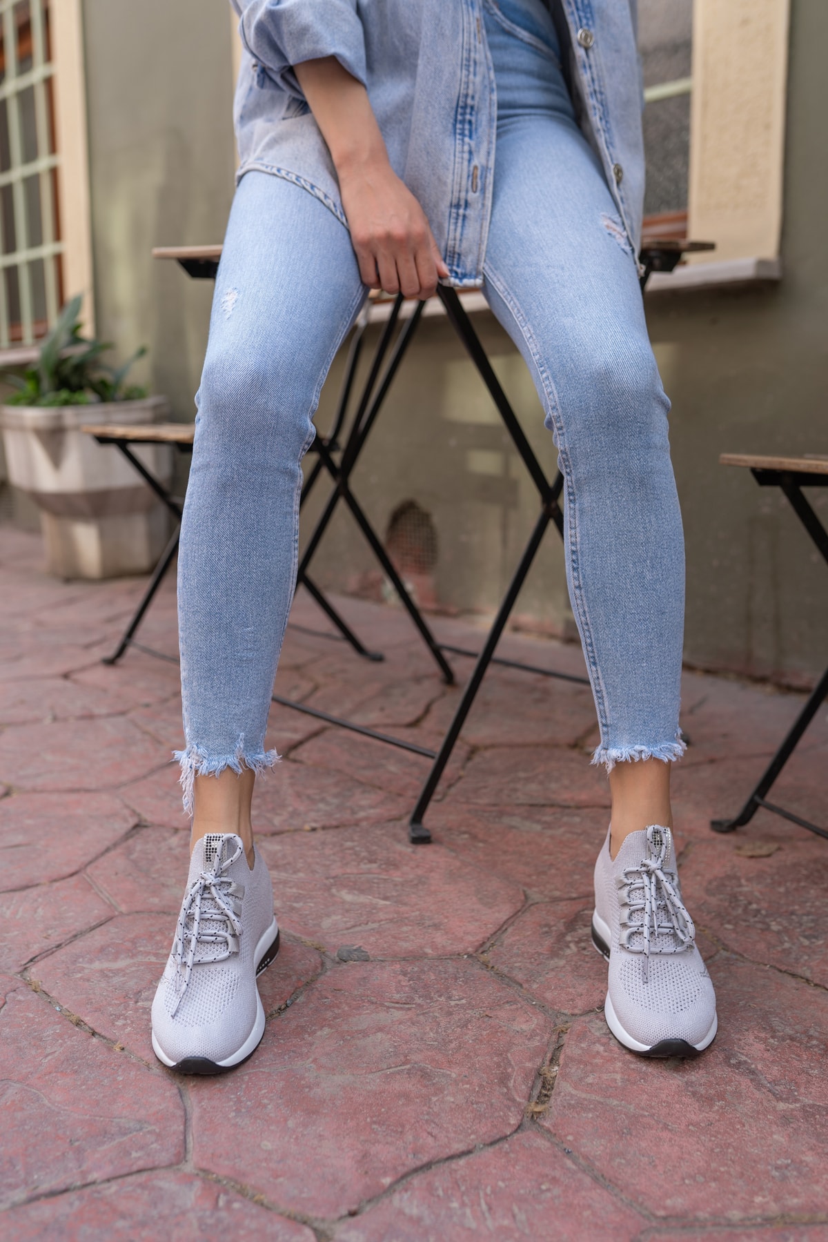 Lovisa Kadin Gri Trıko Sneakers