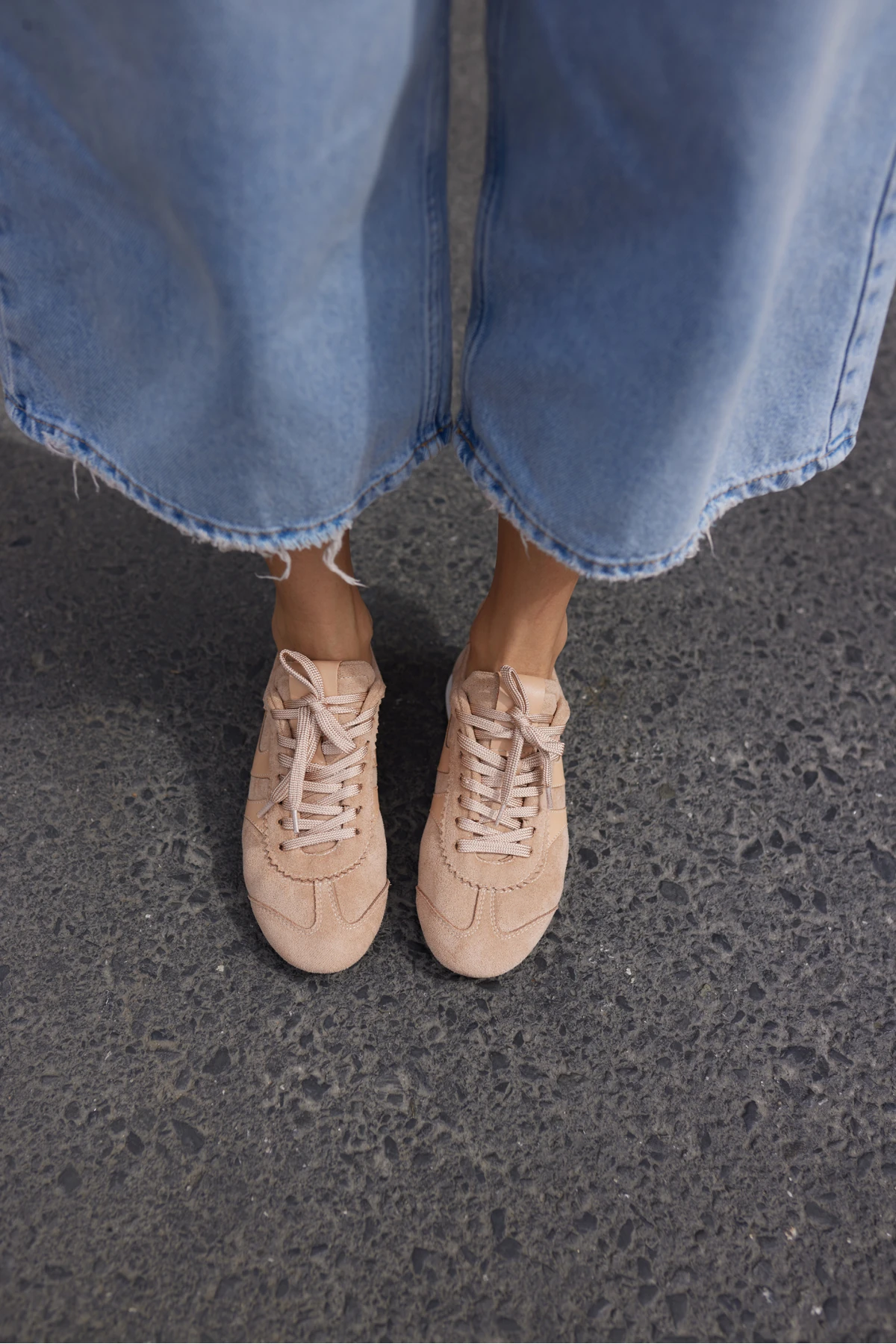 ANNA KADIN BEJ SUET BAGCIKLI SNEAKER