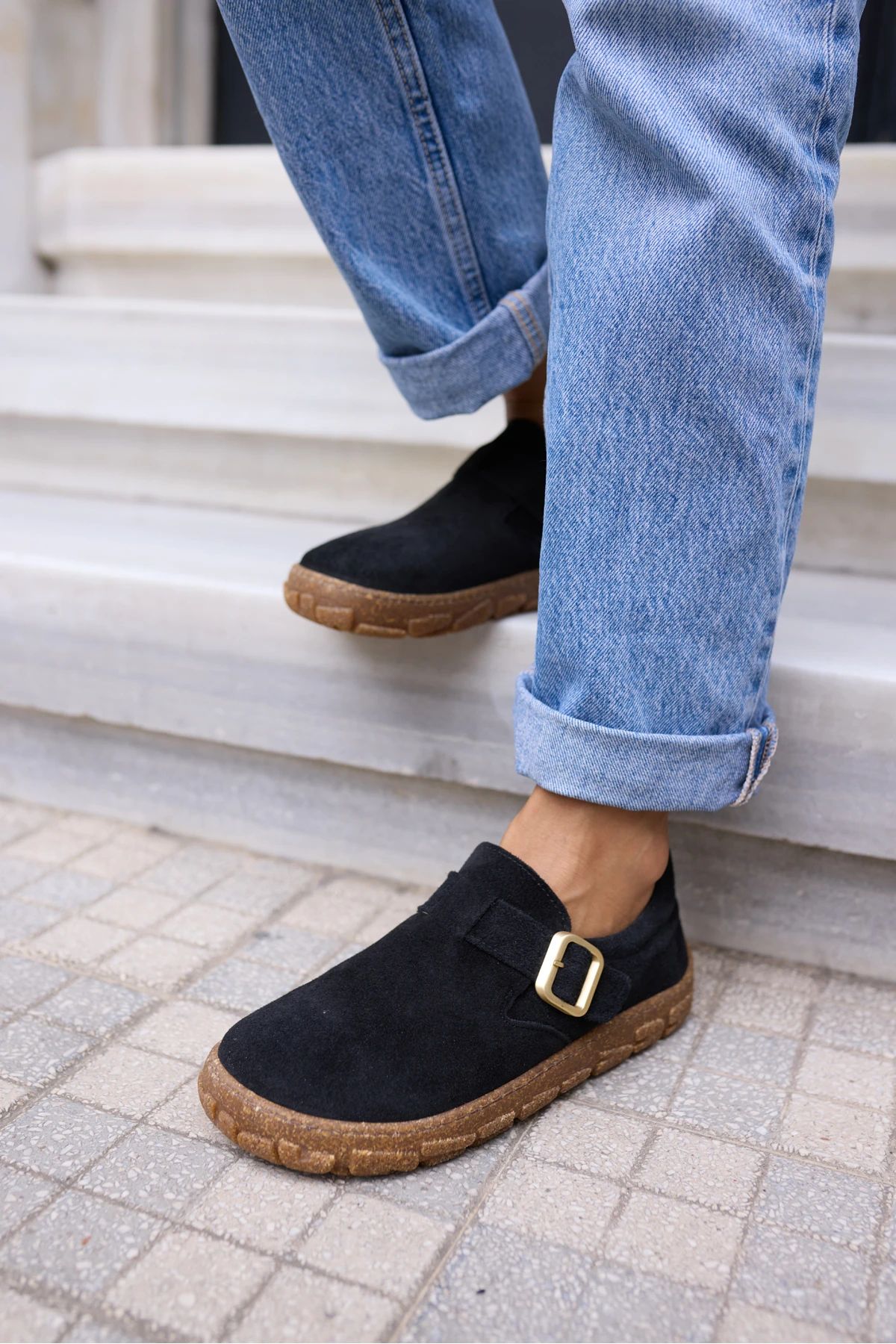 ALESSİ KADİN KAHVE GERCEK SUET LOAFER AYAKKABİ