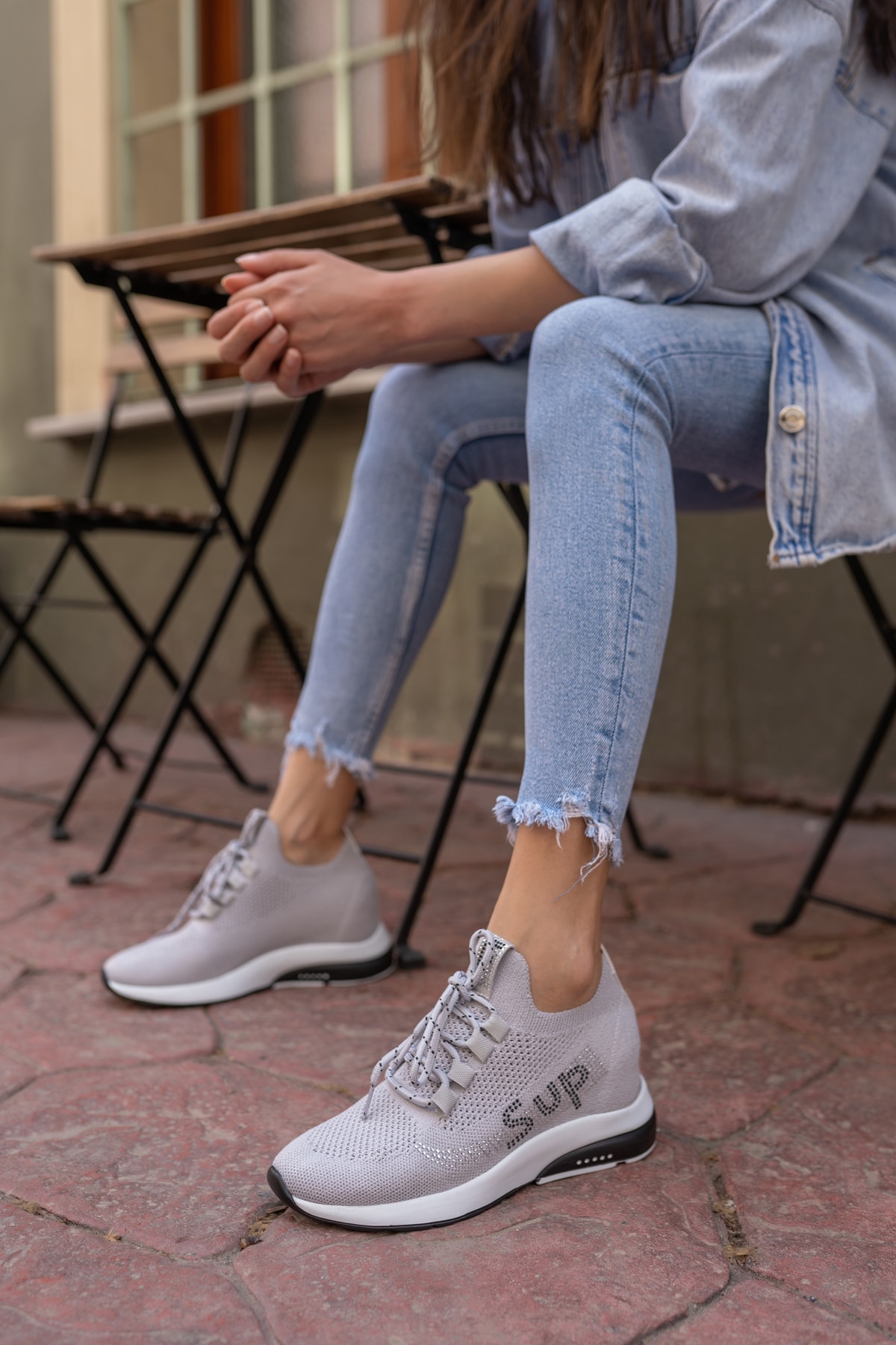 Lovisa Kadin Gri Trıko Sneakers