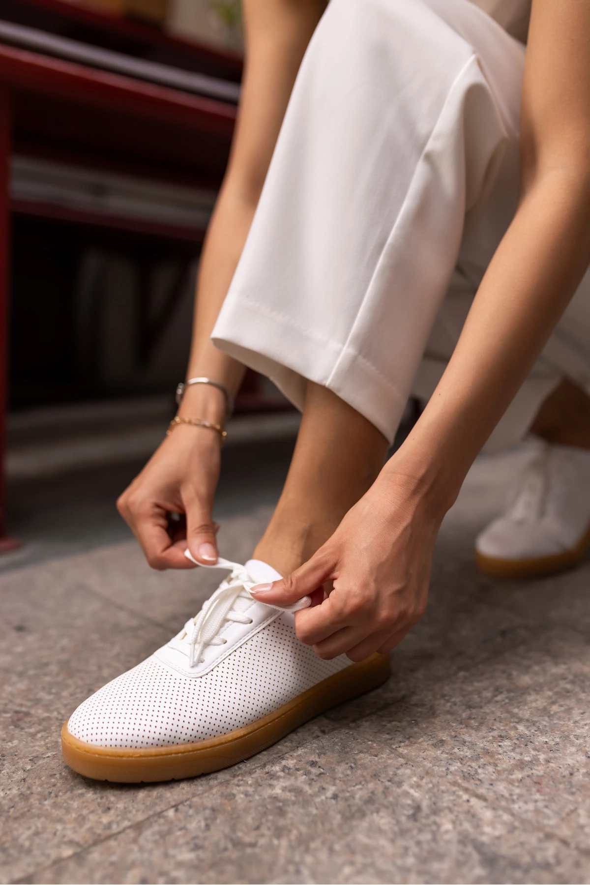 HALLA KADIN BEYAZ ZİMBA DETAY SNEAKER