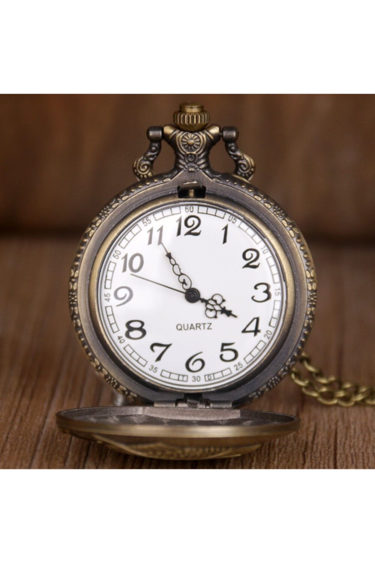 Balık Kabartmalıbüyük Boy Köstekli Saat Kolye