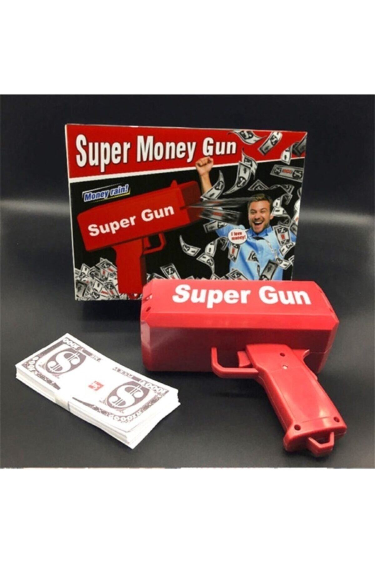 Super Money Gun Para Saçma Tabancası Kırmızı